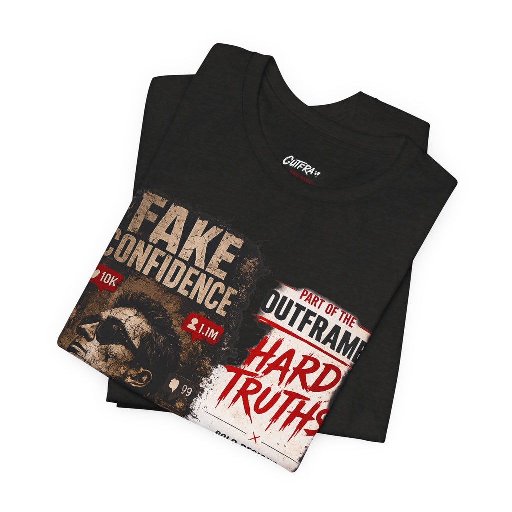 Fake Confidence – OUTFRAME Hard Truths Editorial Graphic T-Shirt