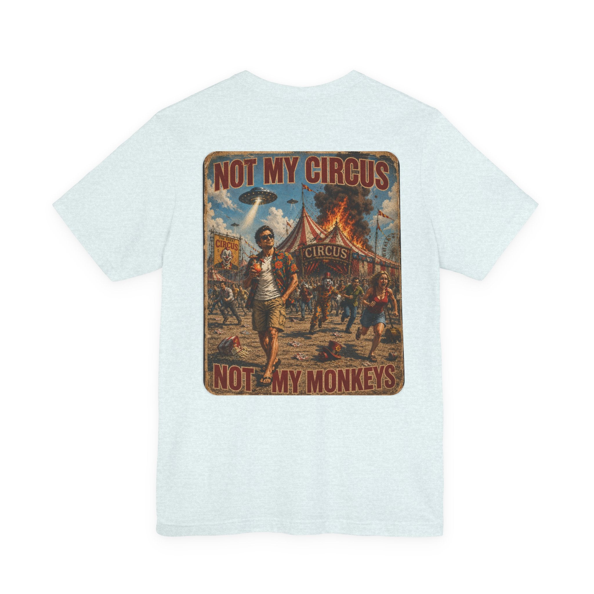 OUTFRAME – Not My Circus Not My Monkeys | Retro Apocalypse Graphic T-Shirt