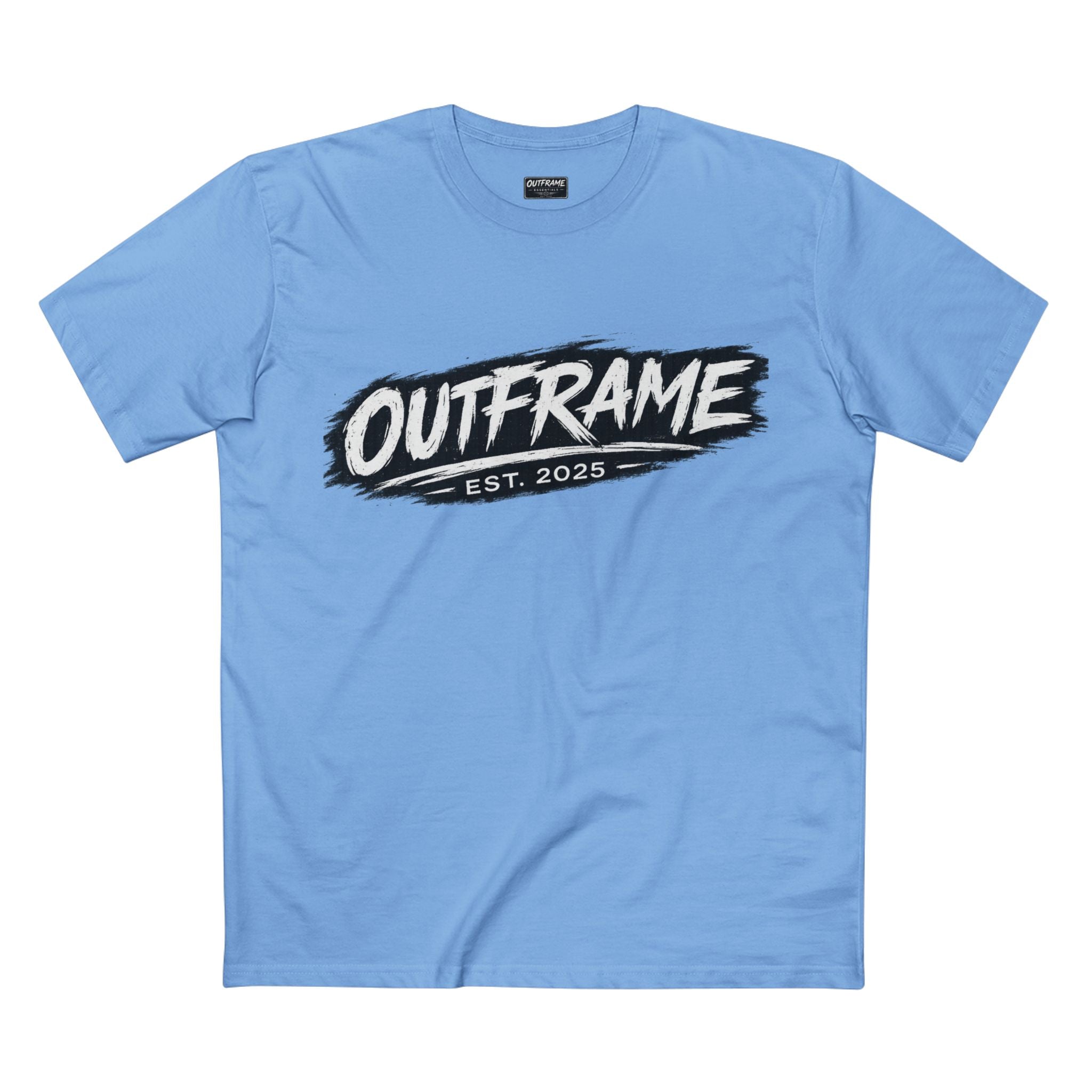 OUTFRAME® EST. 2025 Logo T-Shirt | Premium Brush Logo Streetwear | Essentials Collection