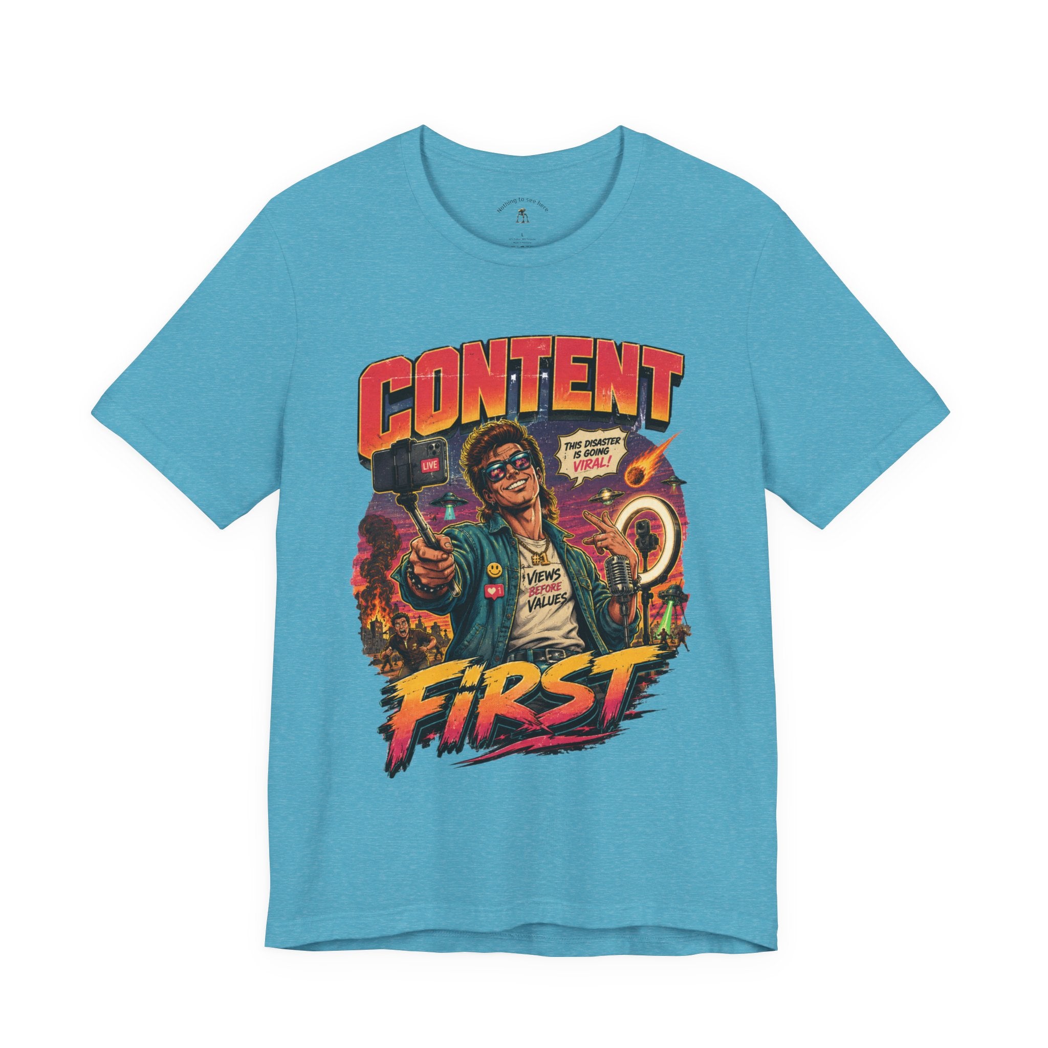 Content First Retro Apocalypse T-Shirt | Don’t Help, Film It