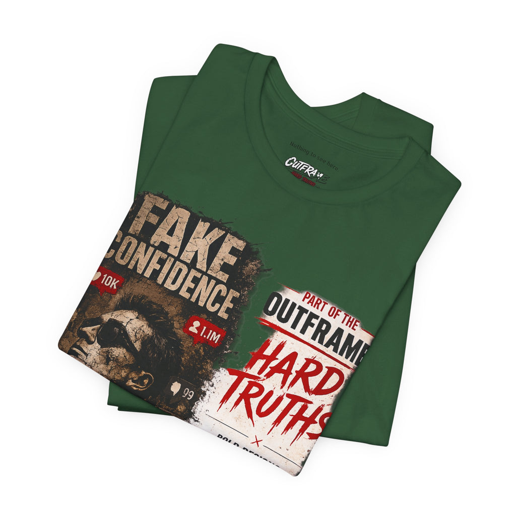 Fake Confidence – OUTFRAME Hard Truths Editorial Graphic T-Shirt