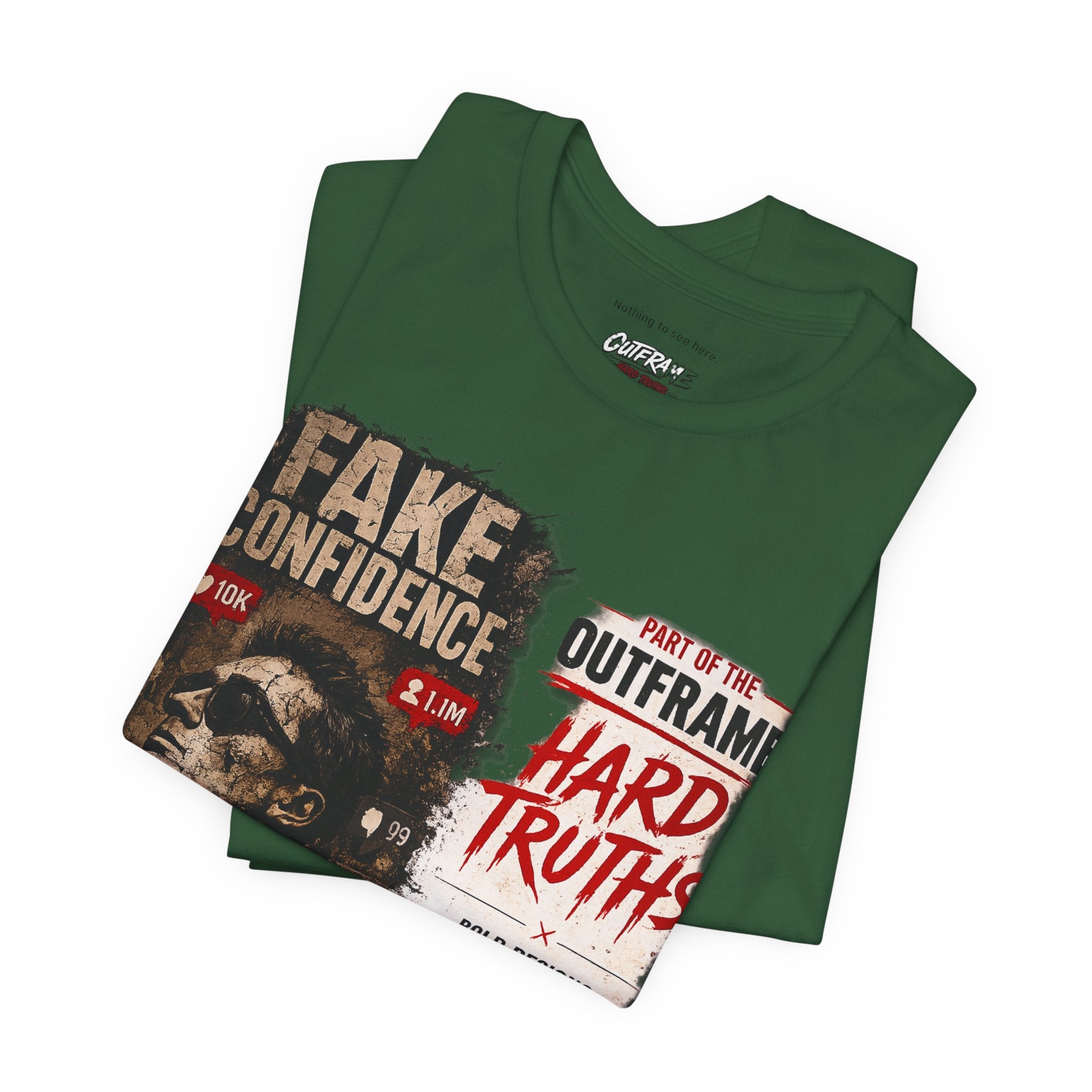 Fake Confidence – OUTFRAME Hard Truths Editorial Graphic T-Shirt