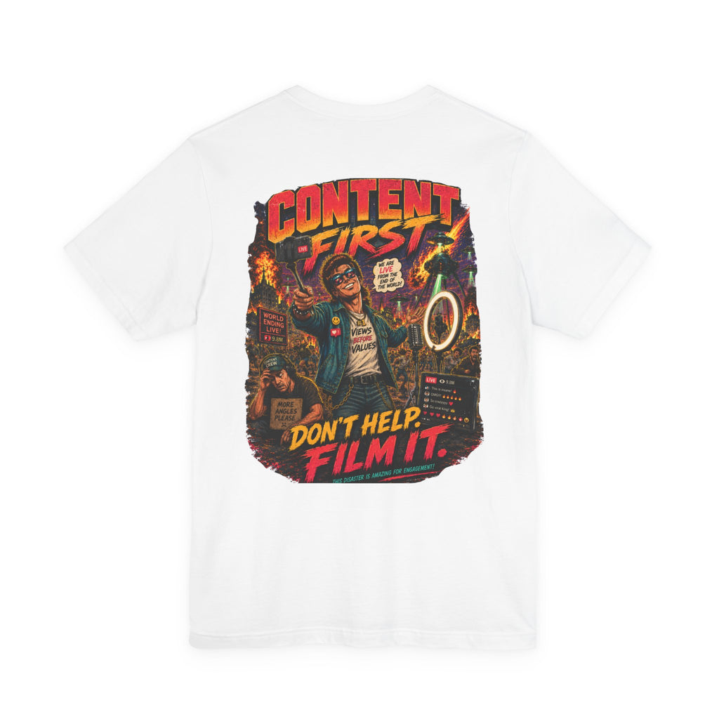 Content First Retro Apocalypse T-Shirt | Don’t Help, Film It