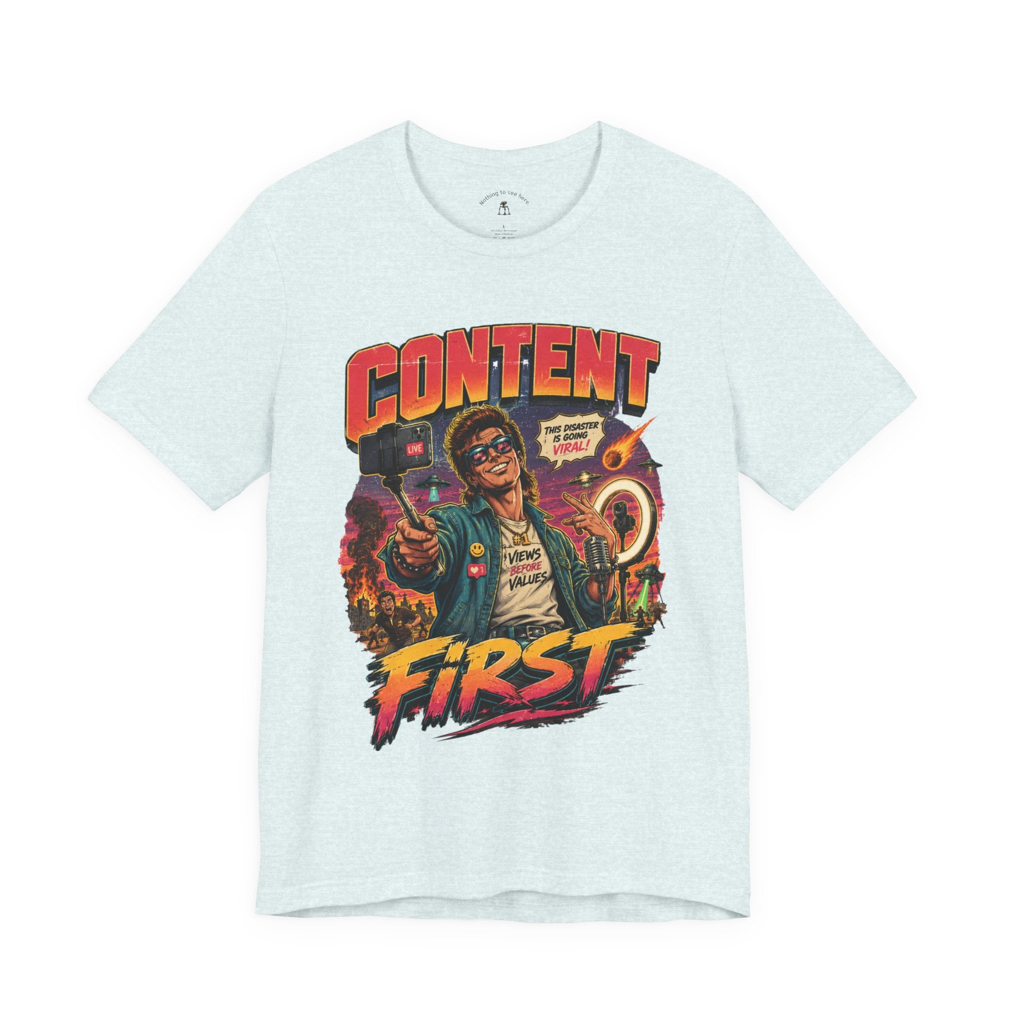 Content First Retro Apocalypse T-Shirt | Don’t Help, Film It