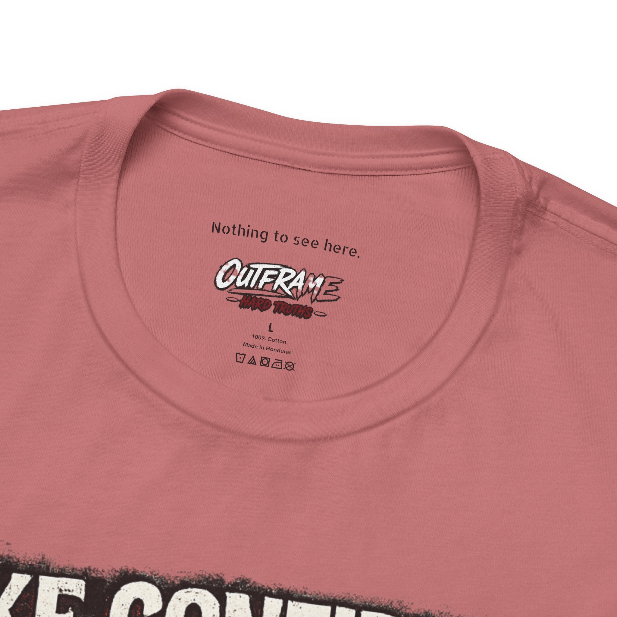 OUTFRAME Hard Truths – Fake Confidence | Premium Graphic Streetwear T-Shirt