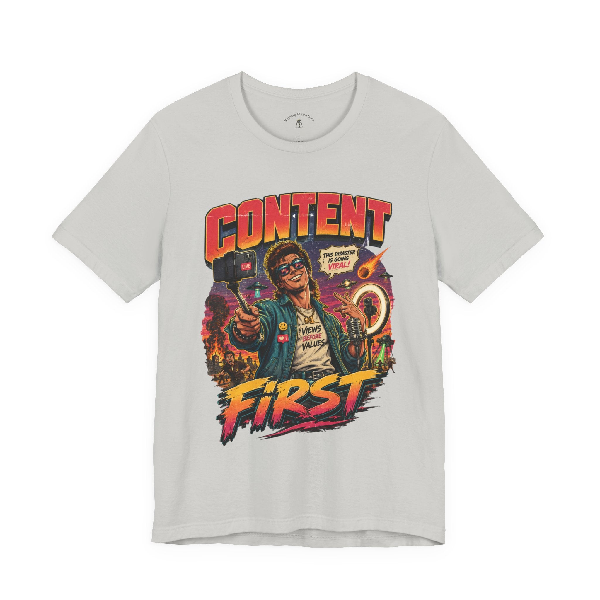 Content First Retro Apocalypse T-Shirt | Don’t Help, Film It