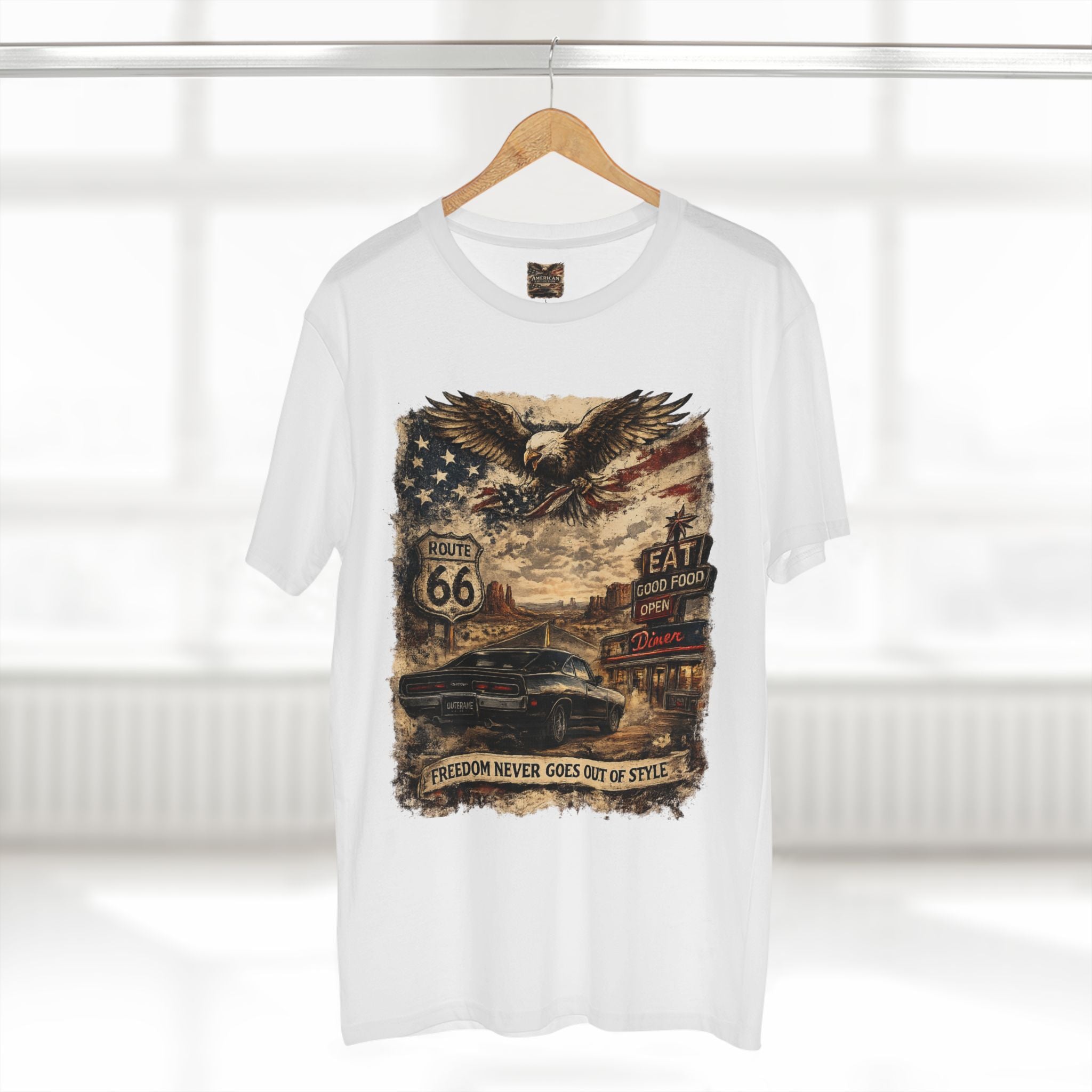 Freedom Never Goes Out of Style – Vintage American Muscle Car T-Shirt