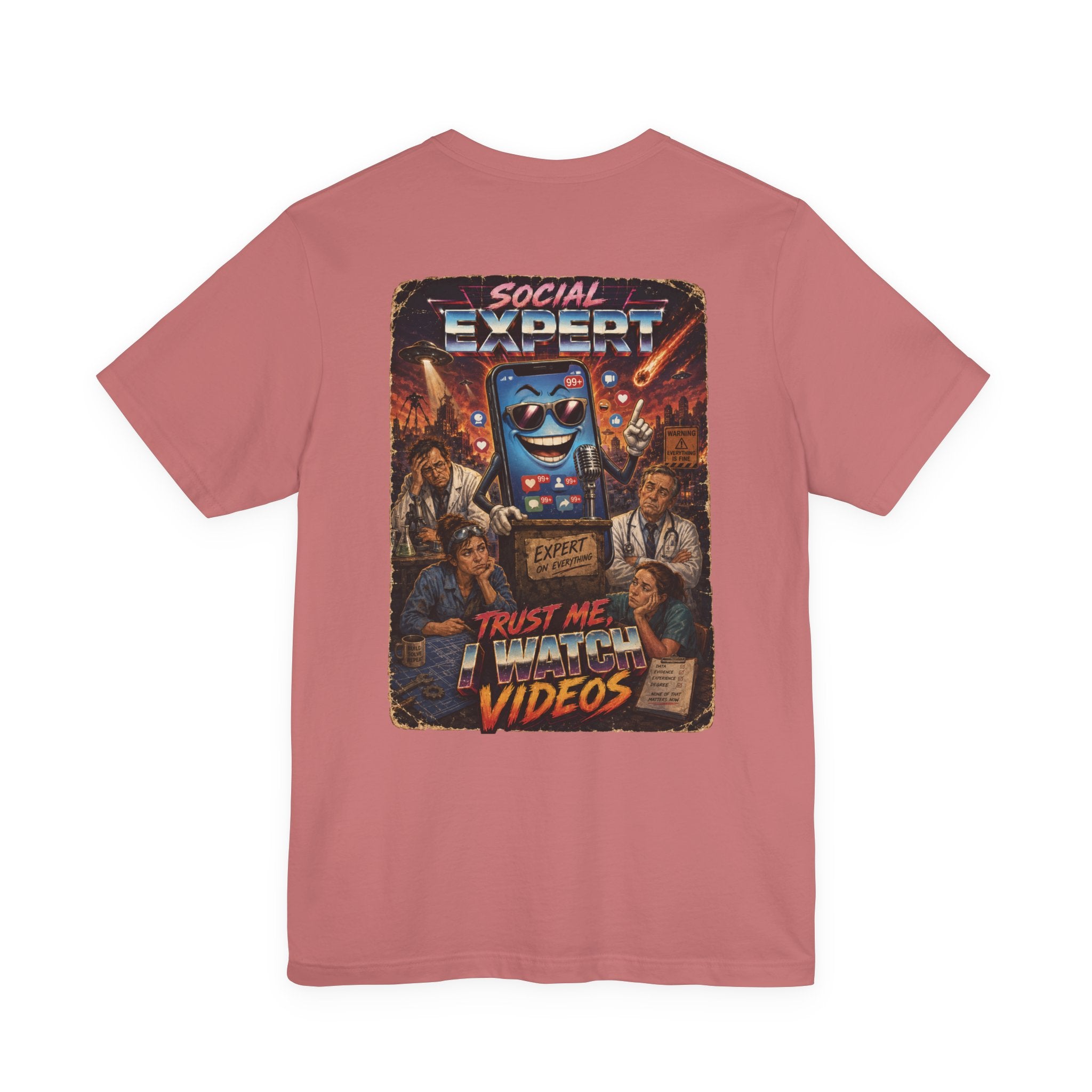 Social Expert Retro Sci-Fi T-Shirt | Trust Me, I Watch Videos