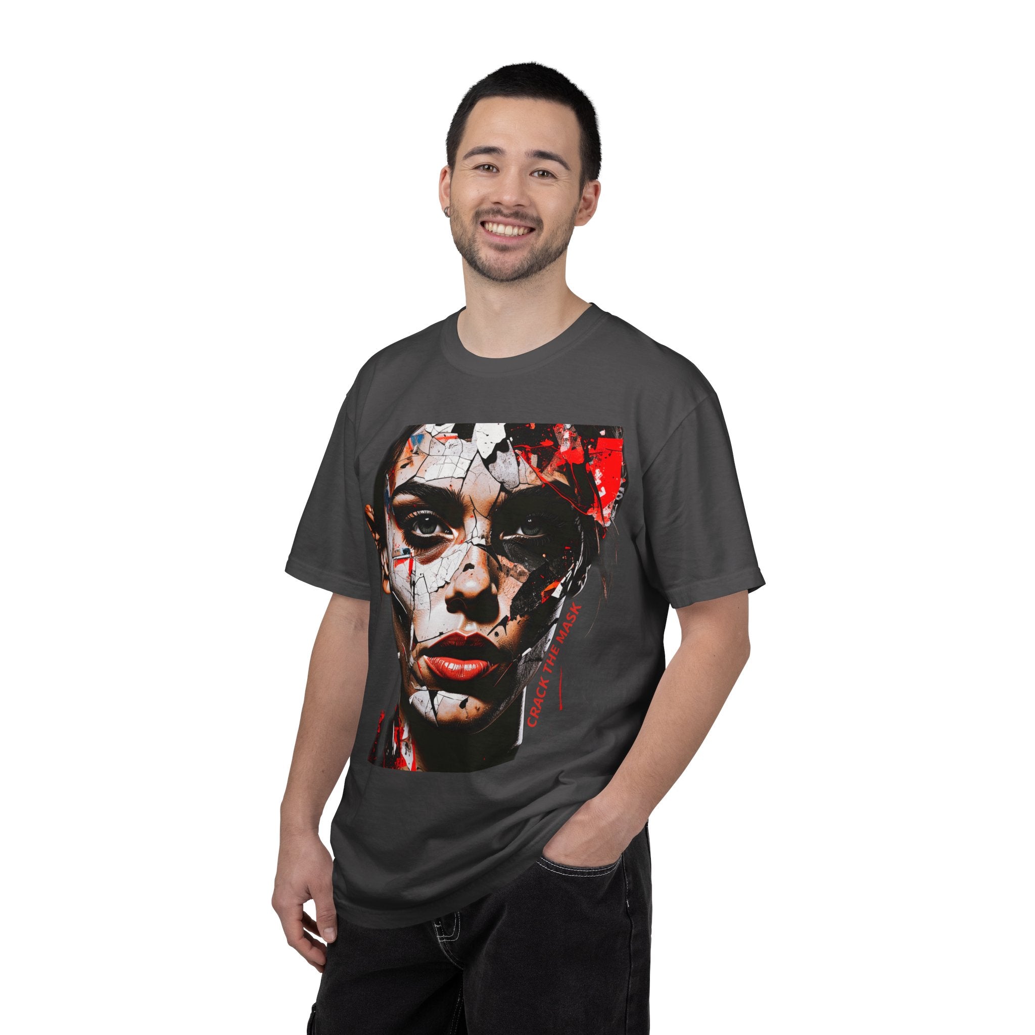 CRACK THE MASK – Dark Statement Graphic Tee