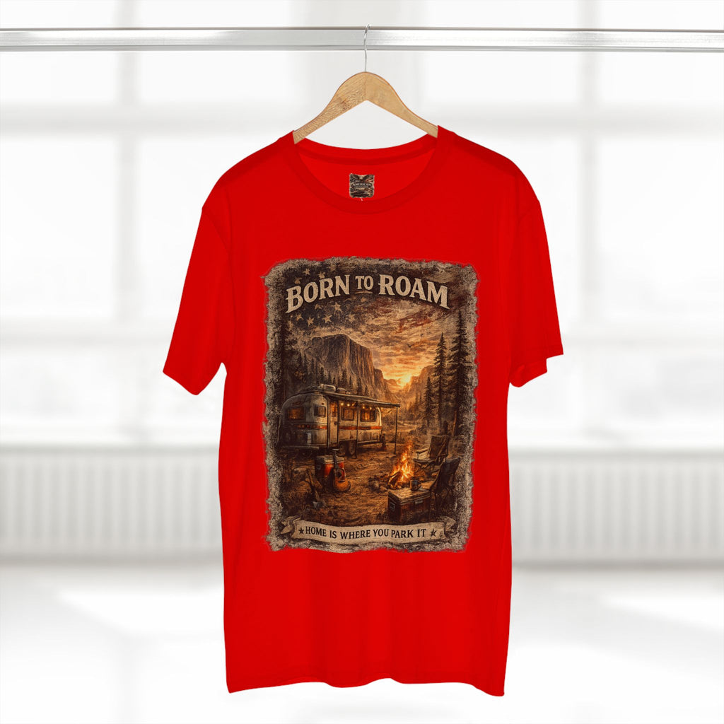 Born to Roam – Vintage Camper & National Parks Graphic T-Shirt | American Collection