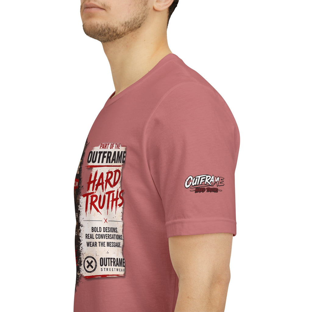 Fake Confidence – OUTFRAME Hard Truths Editorial Graphic T-Shirt