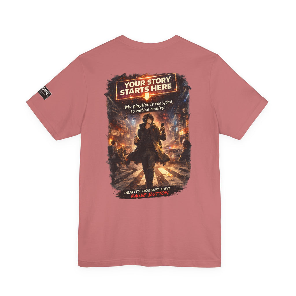 Main Character Graphic Tee — "Your Story Starts Here" Anime Streetwear