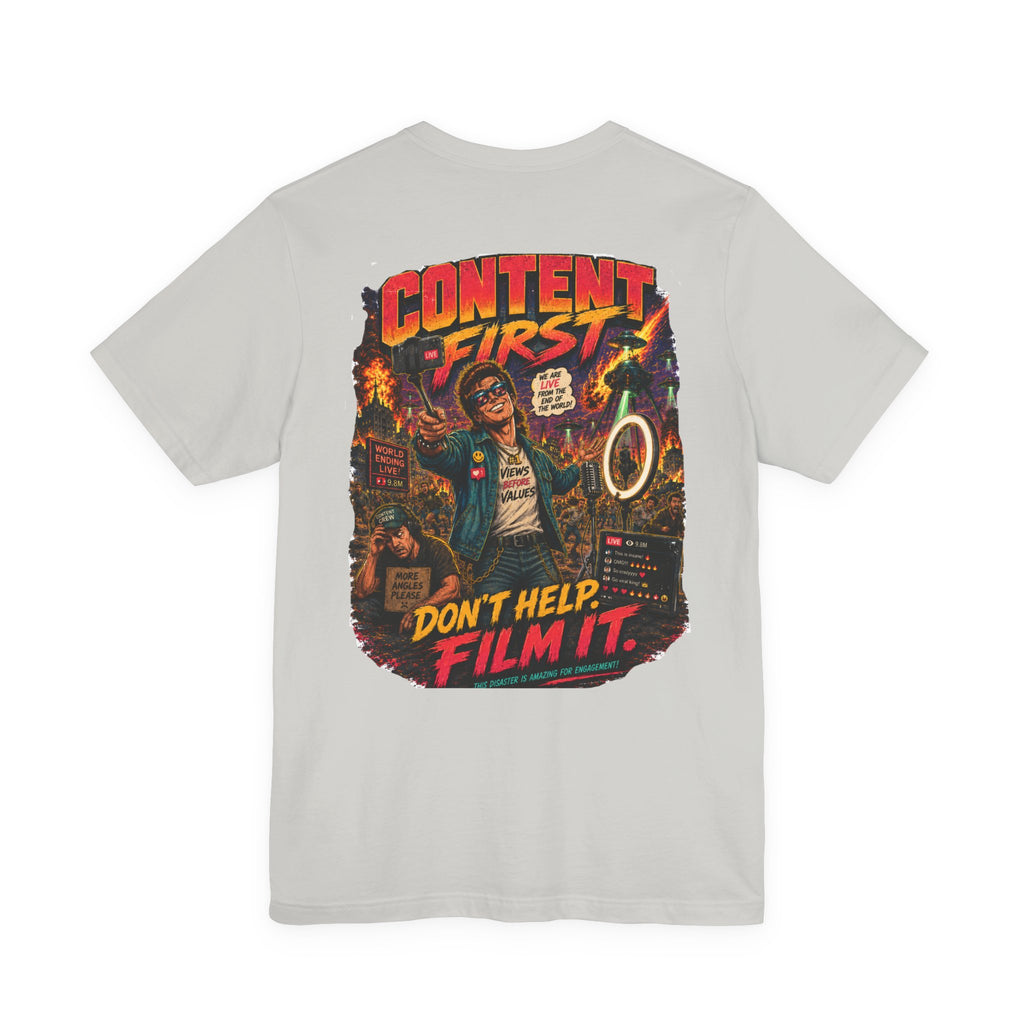 Content First Retro Apocalypse T-Shirt | Don’t Help, Film It