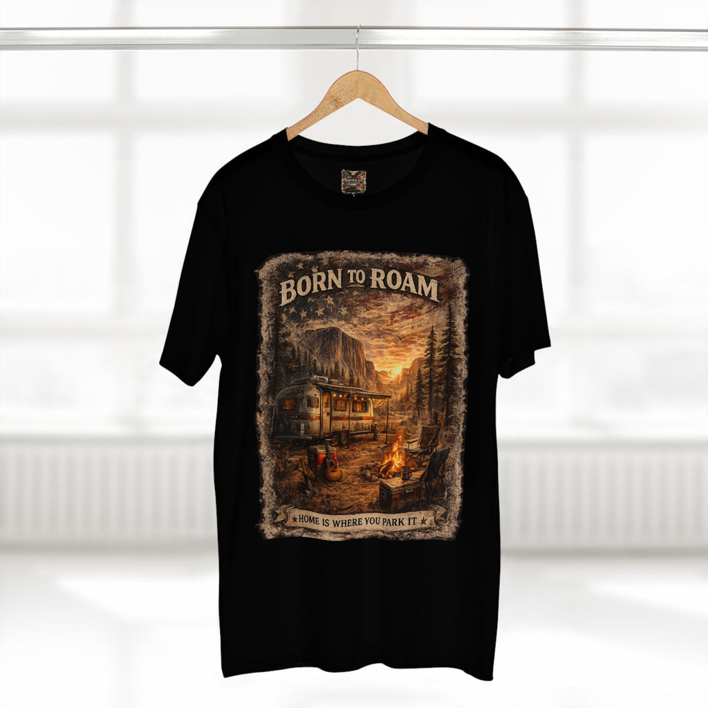 Born to Roam – Vintage Camper & National Parks Graphic T-Shirt | American Collection