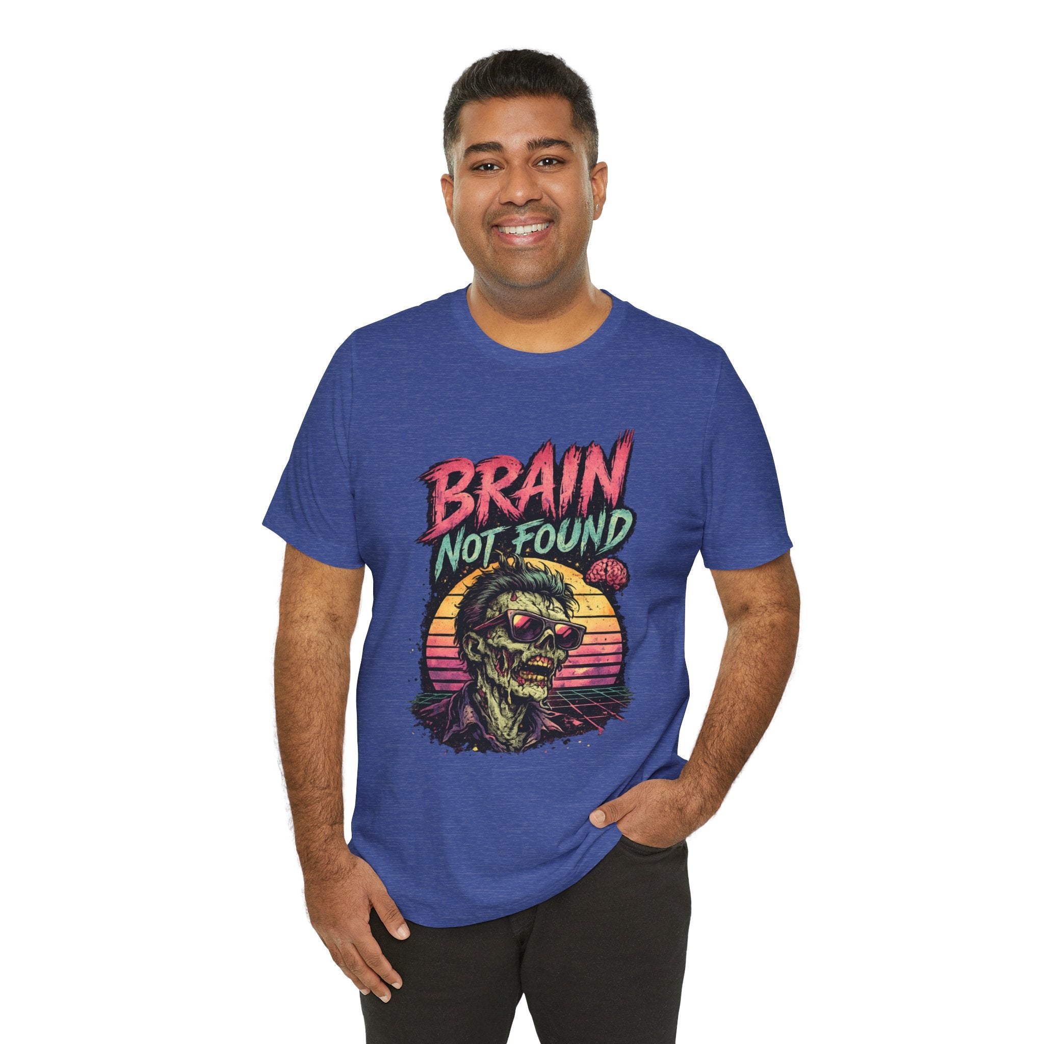 Brain Not Found – Please Restart Humanity Retro Zombie T-Shirt