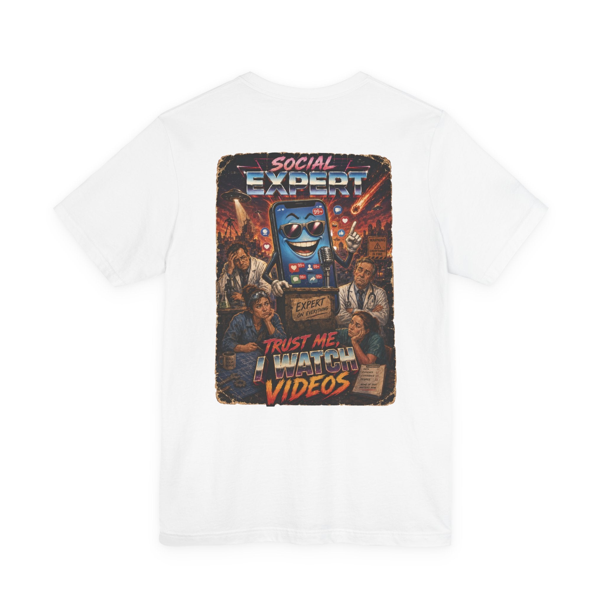 Social Expert Retro Sci-Fi T-Shirt | Trust Me, I Watch Videos