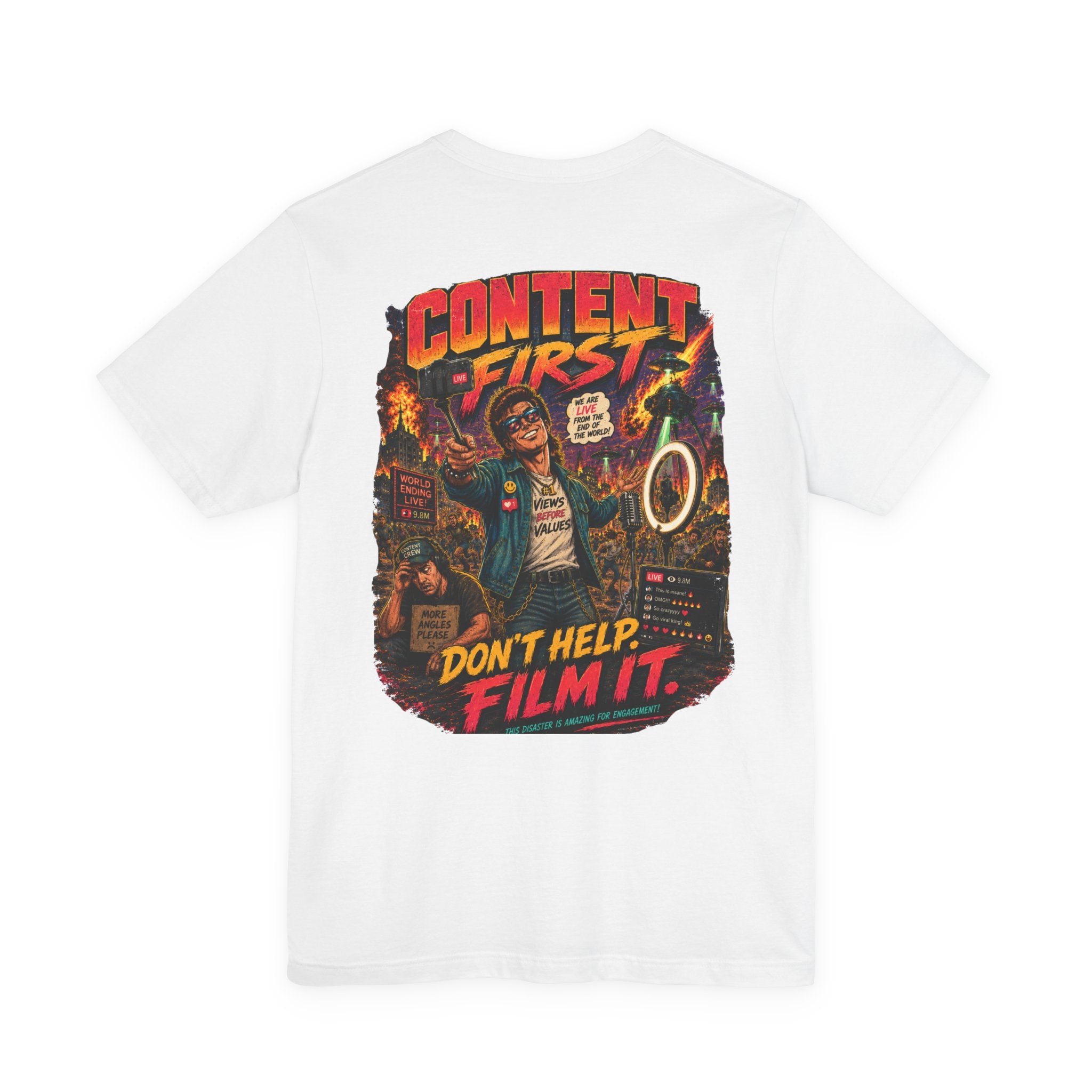 Content First Retro Apocalypse T-Shirt | Don’t Help, Film It
