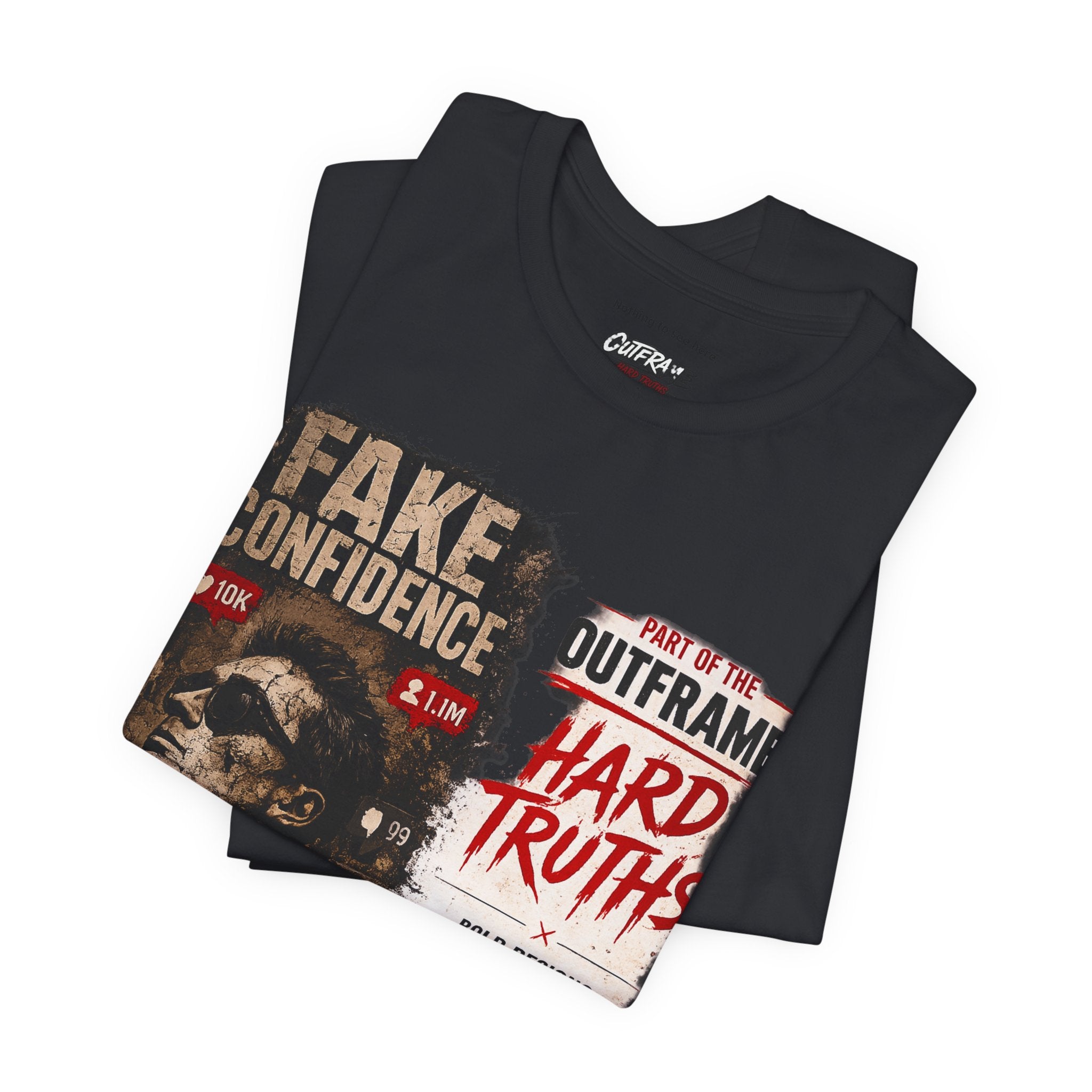 Fake Confidence – OUTFRAME Hard Truths Editorial Graphic T-Shirt