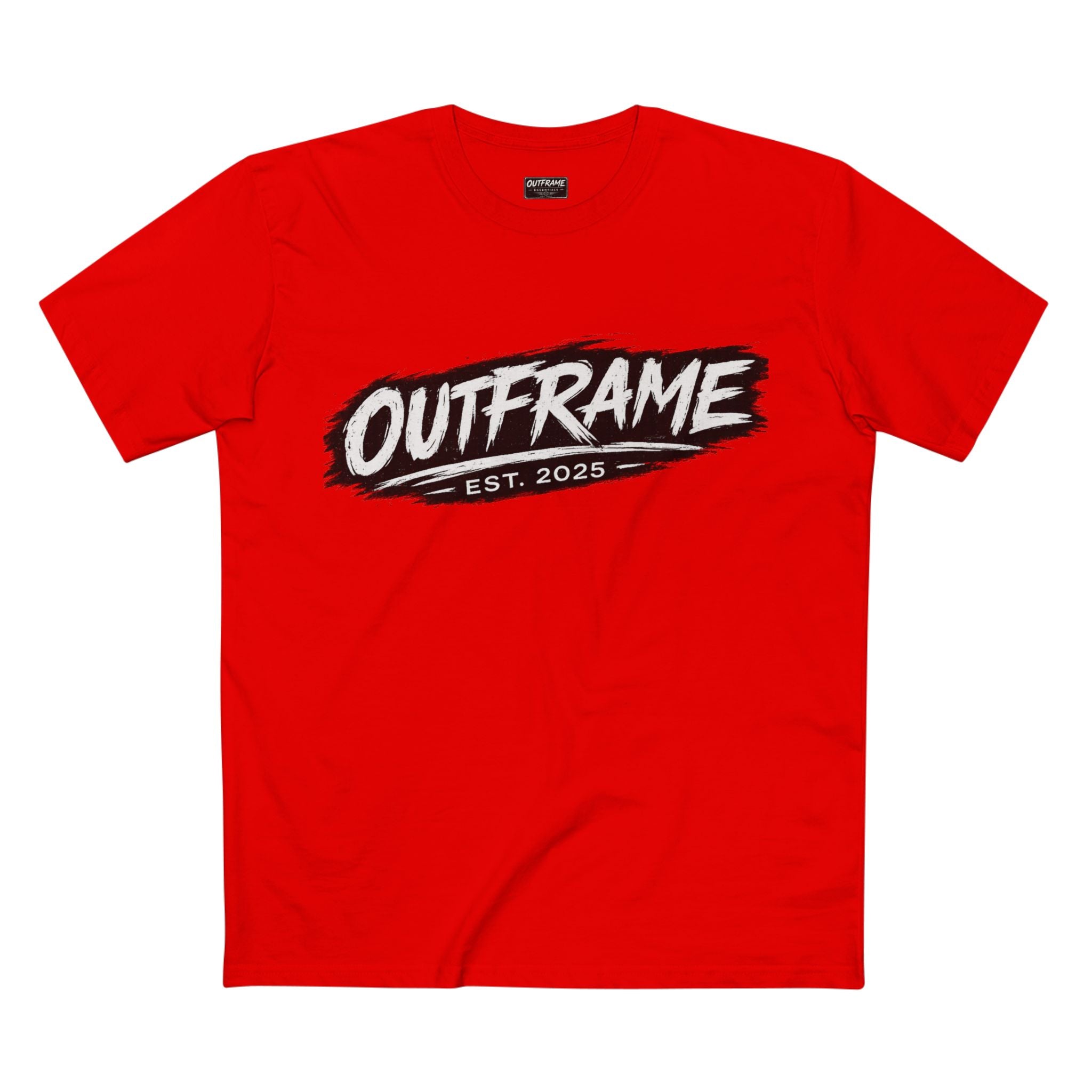 OUTFRAME® EST. 2025 Logo T-Shirt | Premium Brush Logo Streetwear | Essentials Collection