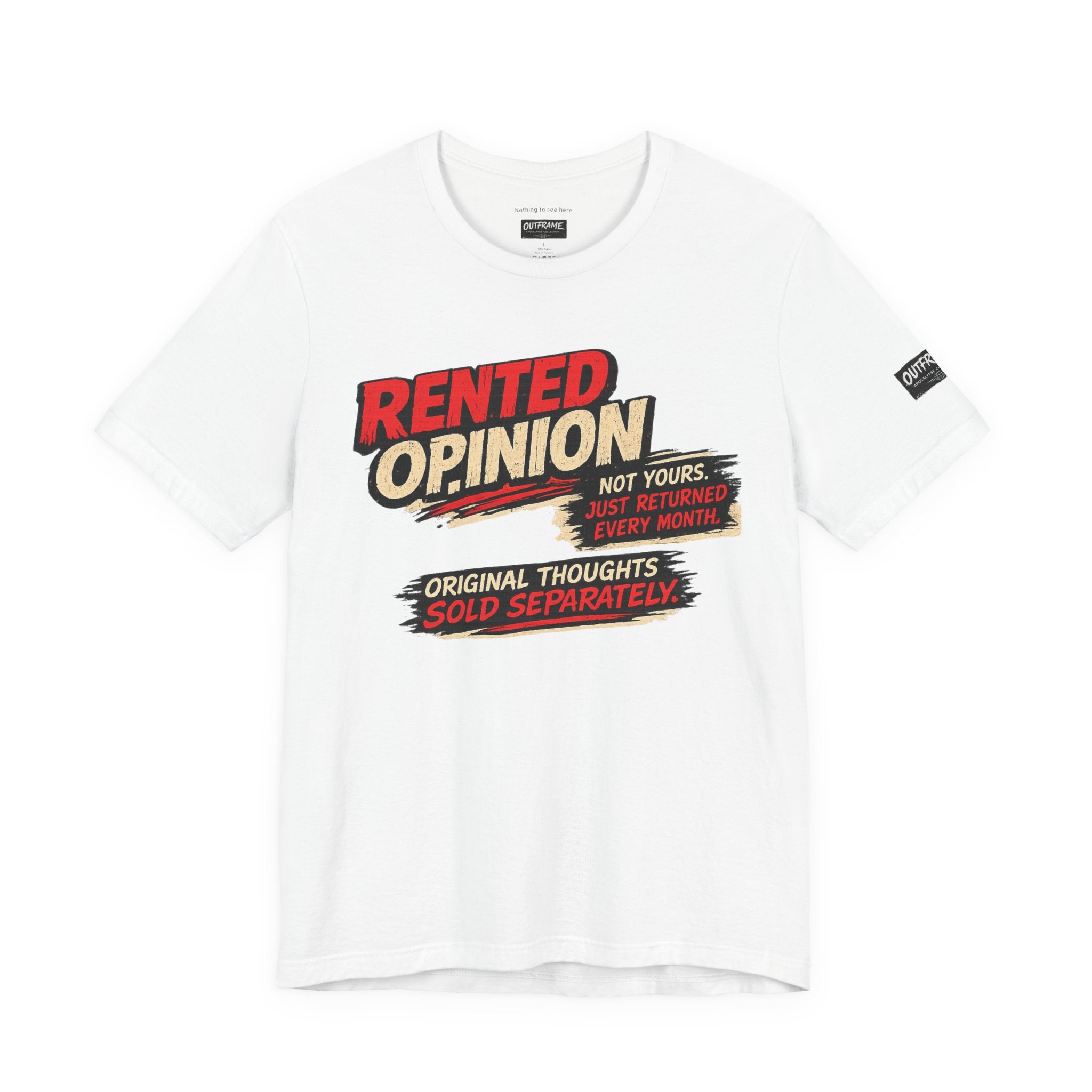 OUTFRAME™ RENTED OPINION | Retro Apocalypse Graphic T-Shirt | Vintage Social