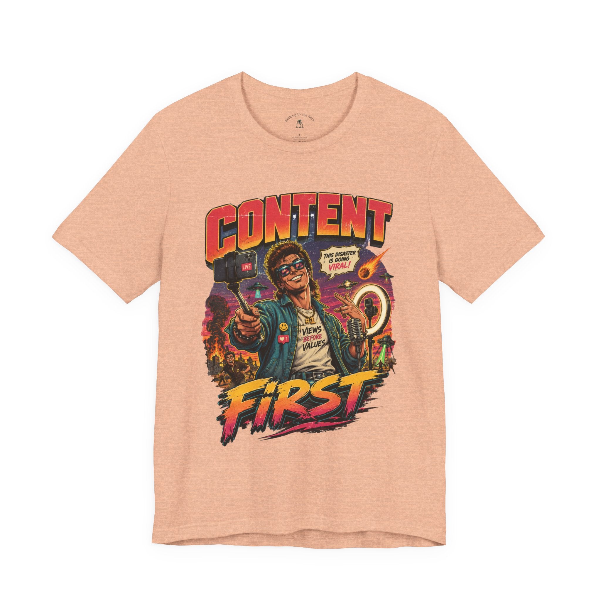 Content First Retro Apocalypse T-Shirt | Don’t Help, Film It