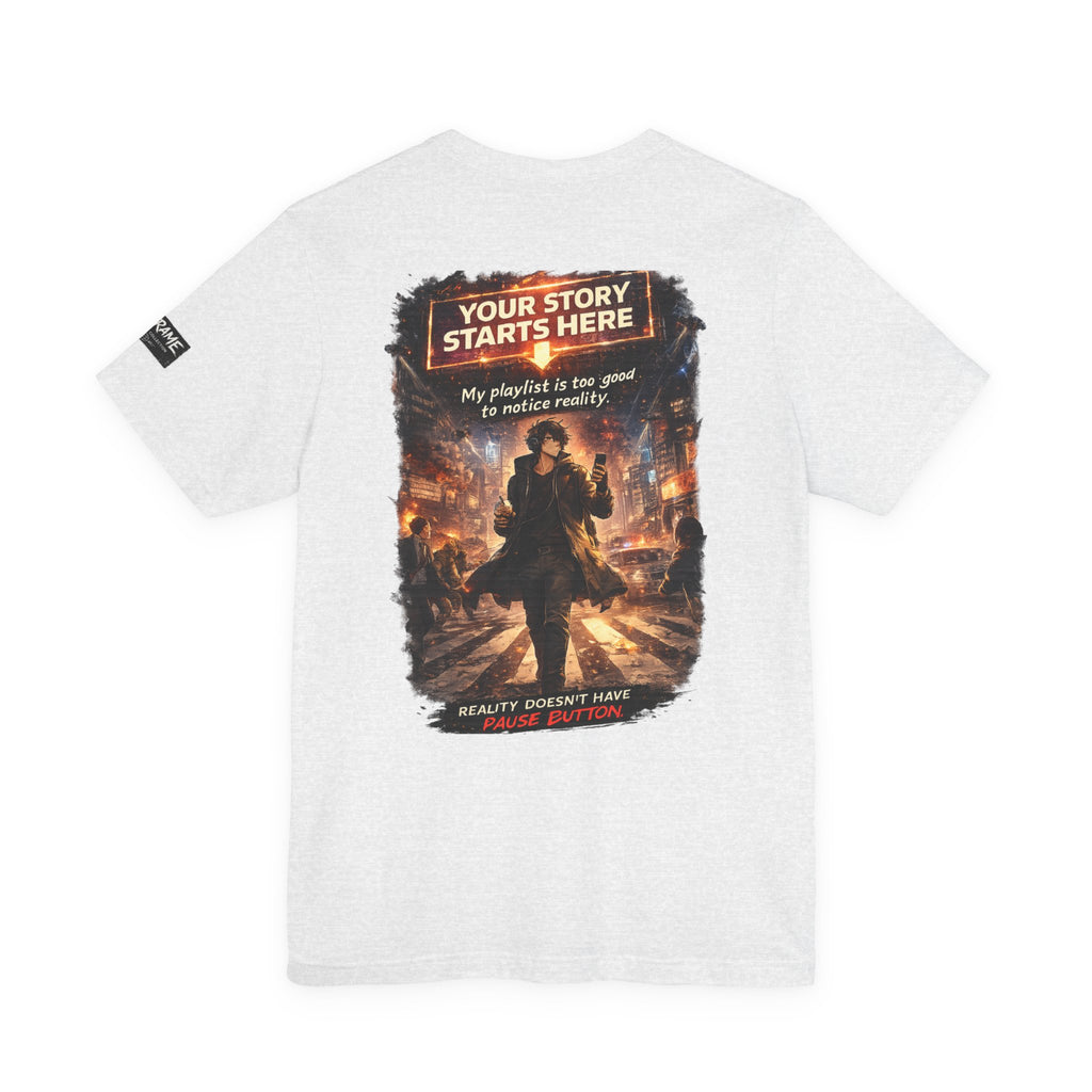Main Character Graphic Tee — "Your Story Starts Here" Anime Streetwear