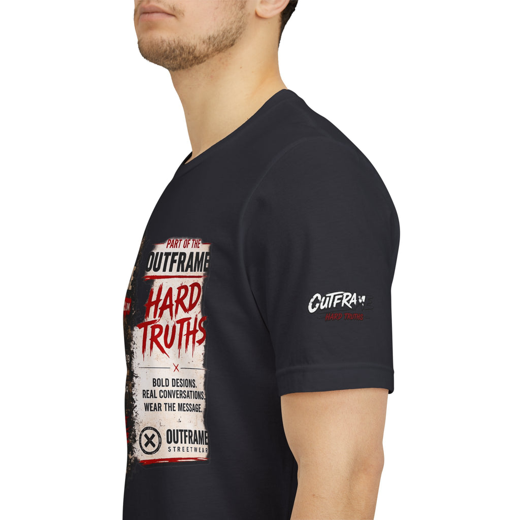 Fake Confidence – OUTFRAME Hard Truths Editorial Graphic T-Shirt