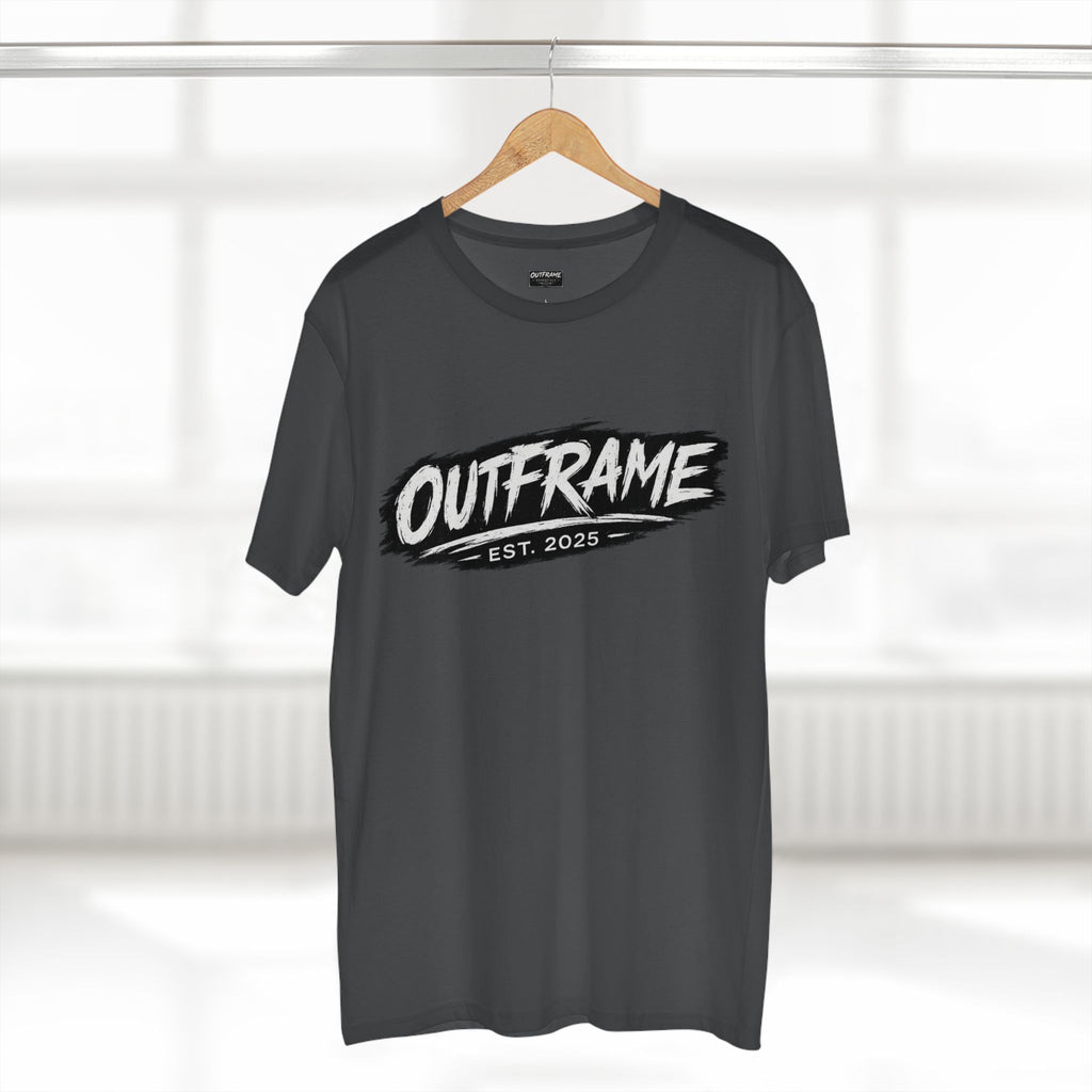 OUTFRAME® EST. 2025 Logo T-Shirt | Premium Brush Logo Streetwear | Essentials Collection