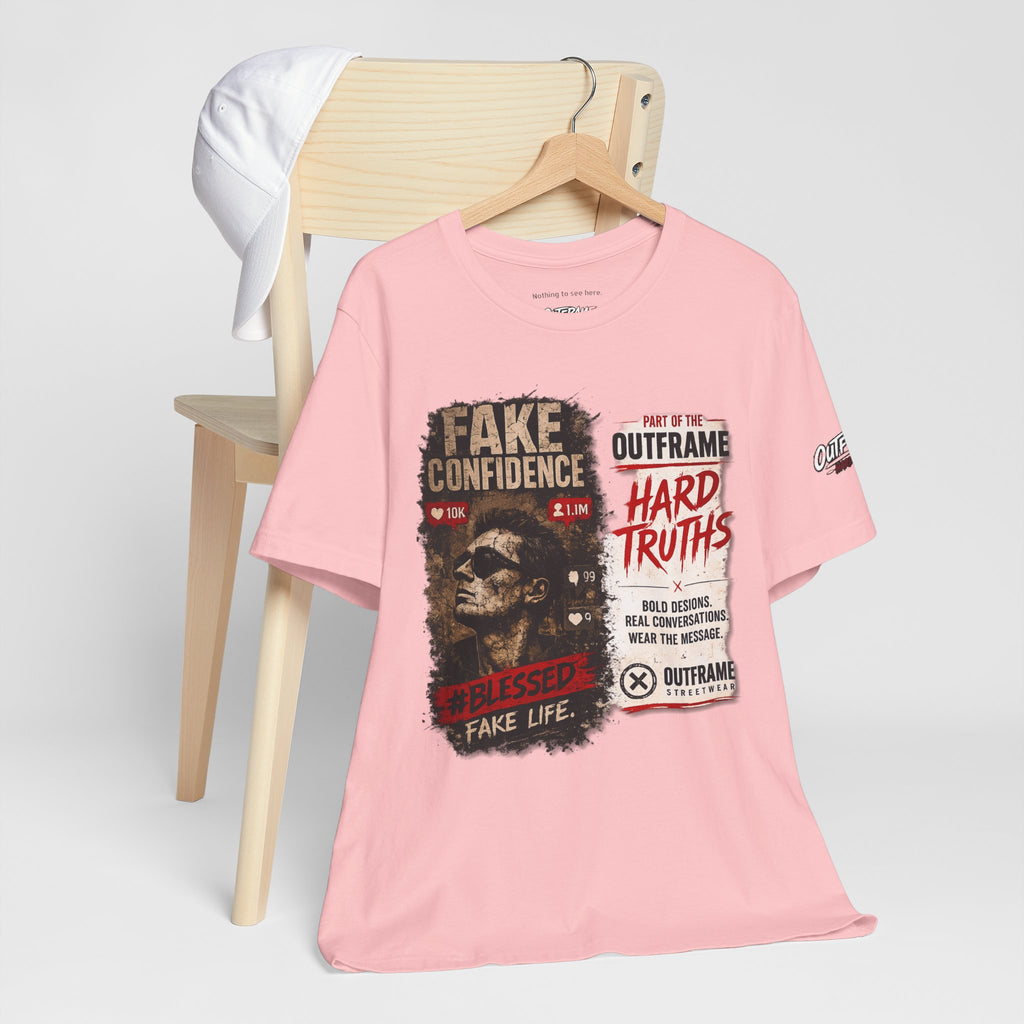 Fake Confidence – OUTFRAME Hard Truths Editorial Graphic T-Shirt