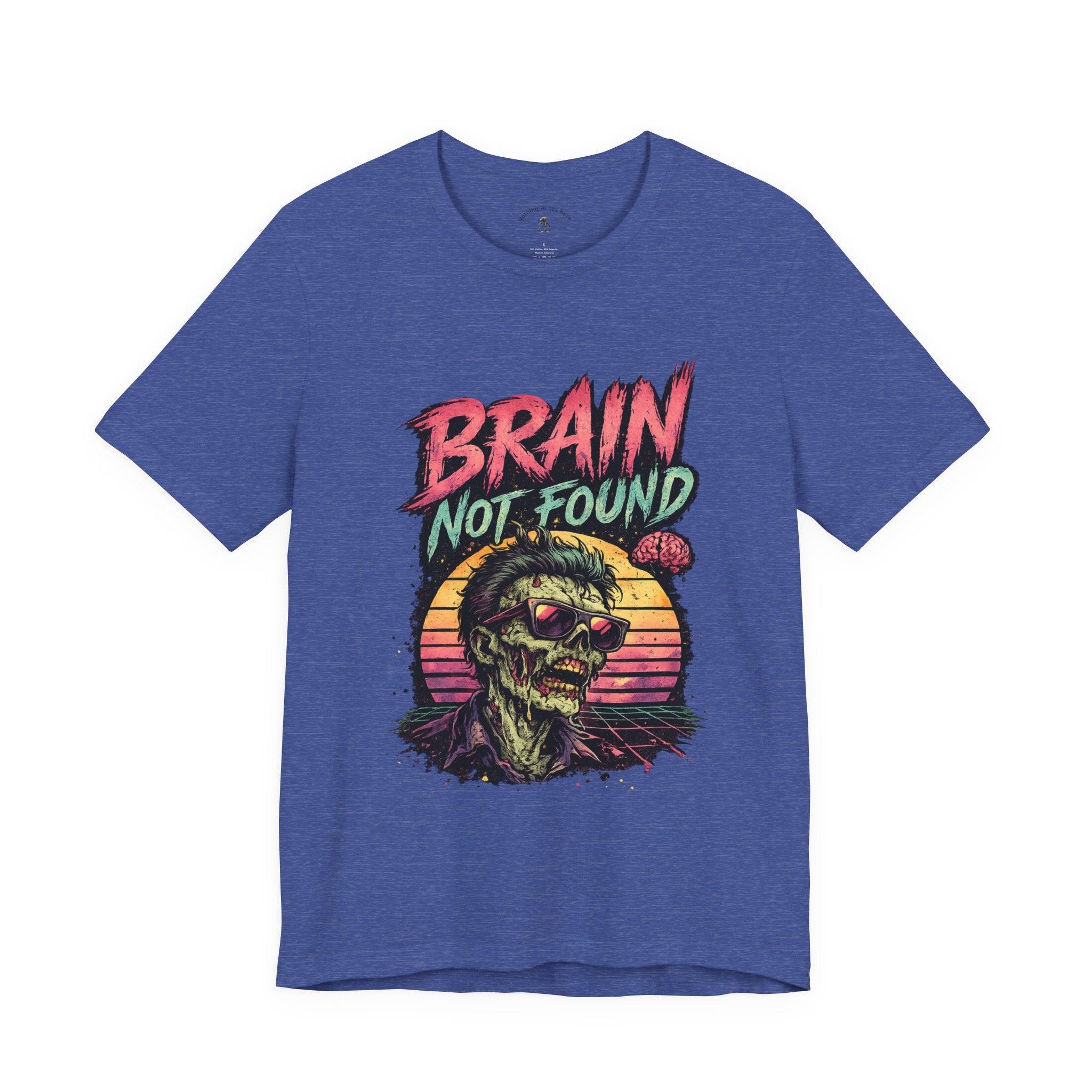 Brain Not Found – Please Restart Humanity Retro Zombie T-Shirt