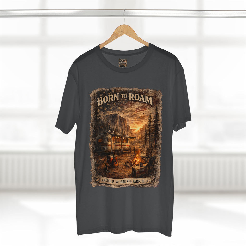 Born to Roam – Vintage Camper & National Parks Graphic T-Shirt | American Collection