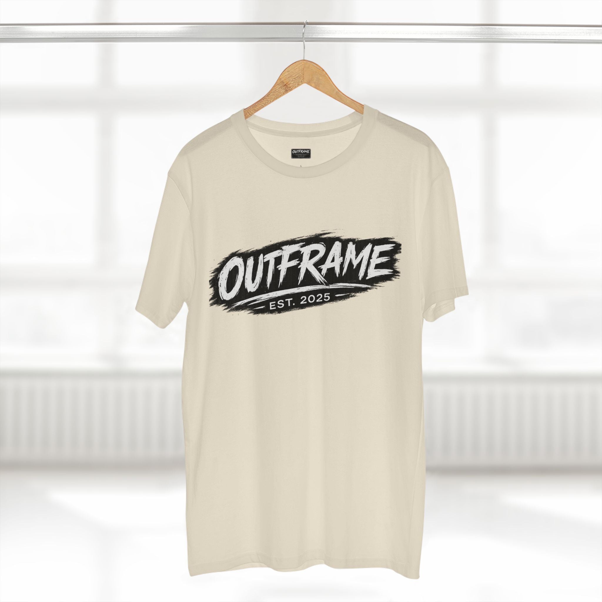 OUTFRAME® EST. 2025 Logo T-Shirt | Premium Brush Logo Streetwear | Essentials Collection