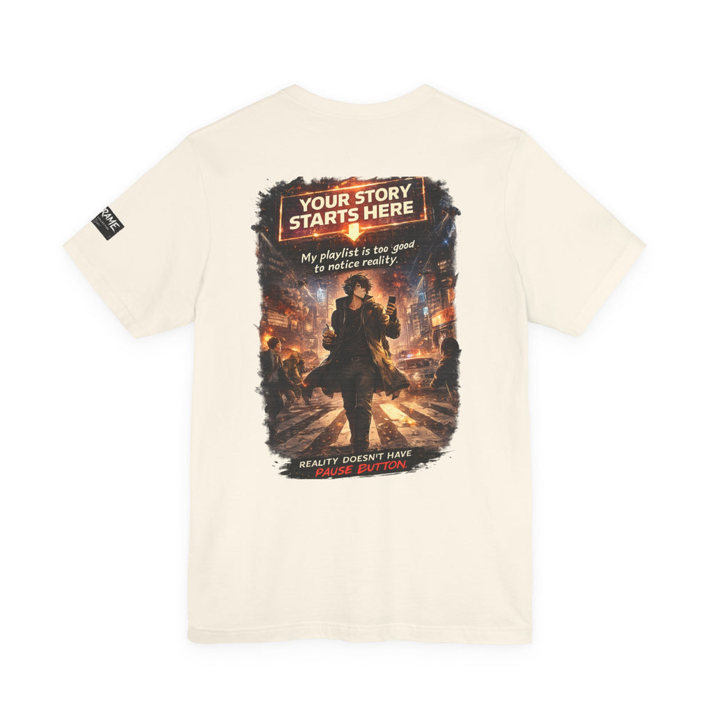 Main Character Graphic Tee — "Your Story Starts Here" Anime Streetwear