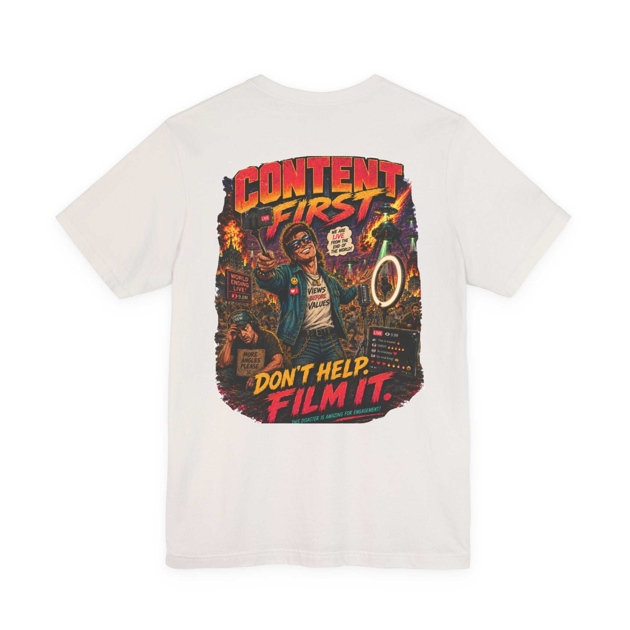 Content First Retro Apocalypse T-Shirt | Don’t Help, Film It