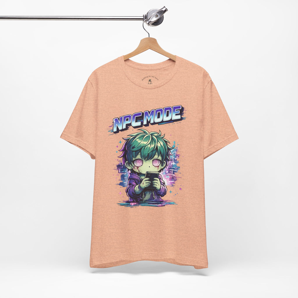 NPC MODE – Main Character Not Detected | Retro Anime Apocalypse T-Shirt