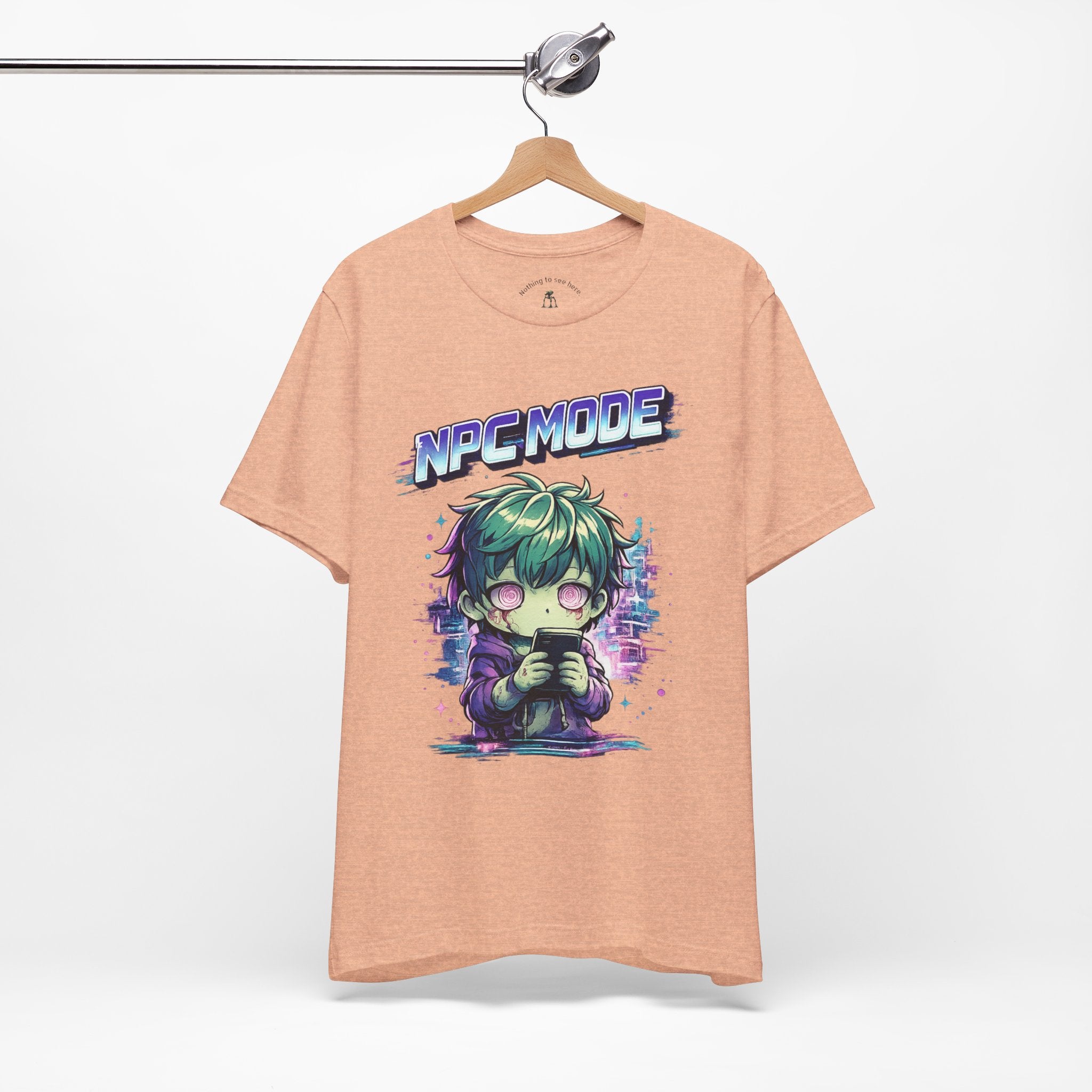NPC MODE – Main Character Not Detected | Retro Anime Apocalypse T-Shirt
