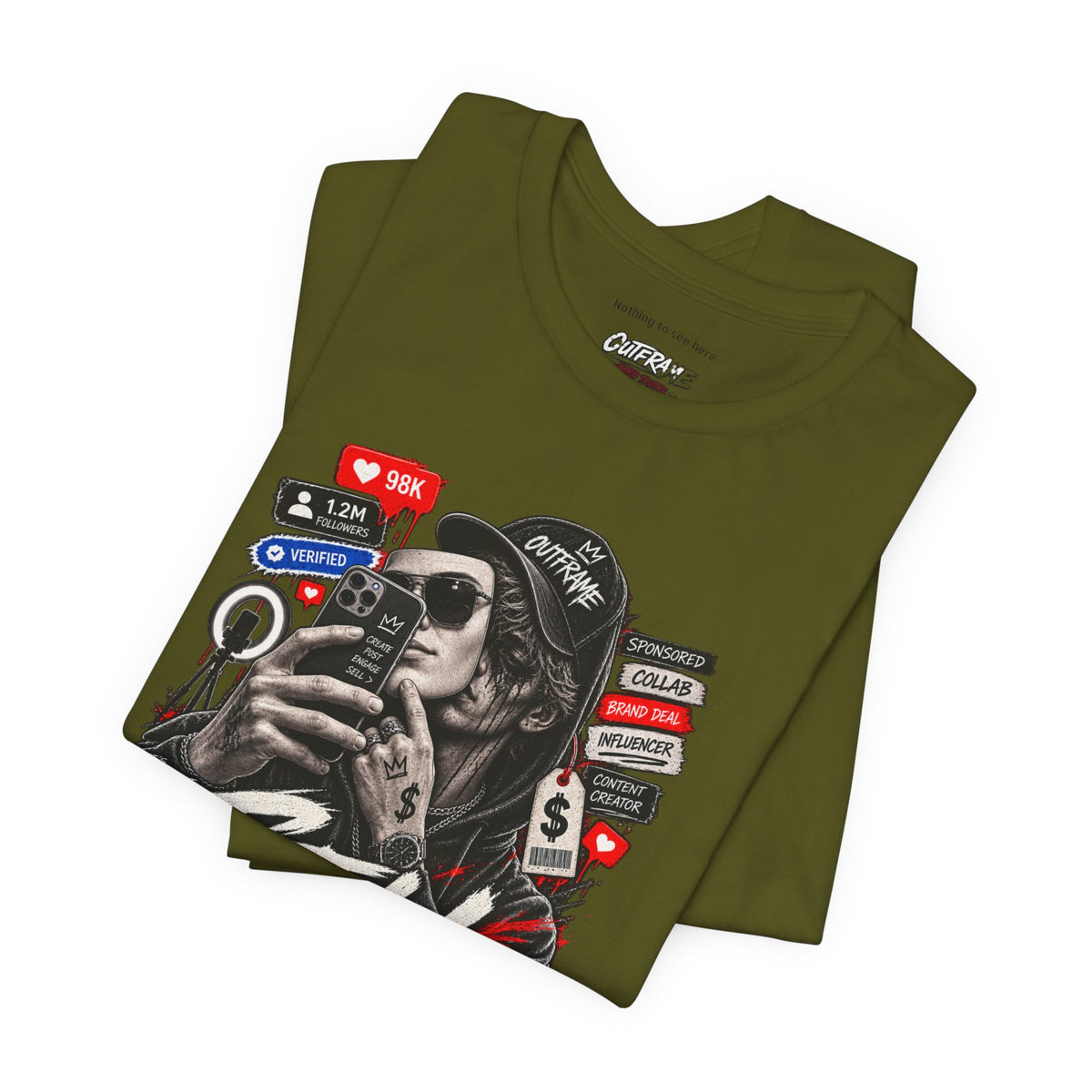 Graphic Tee — "Sell Yourself" Social Media Satire T-Shirt