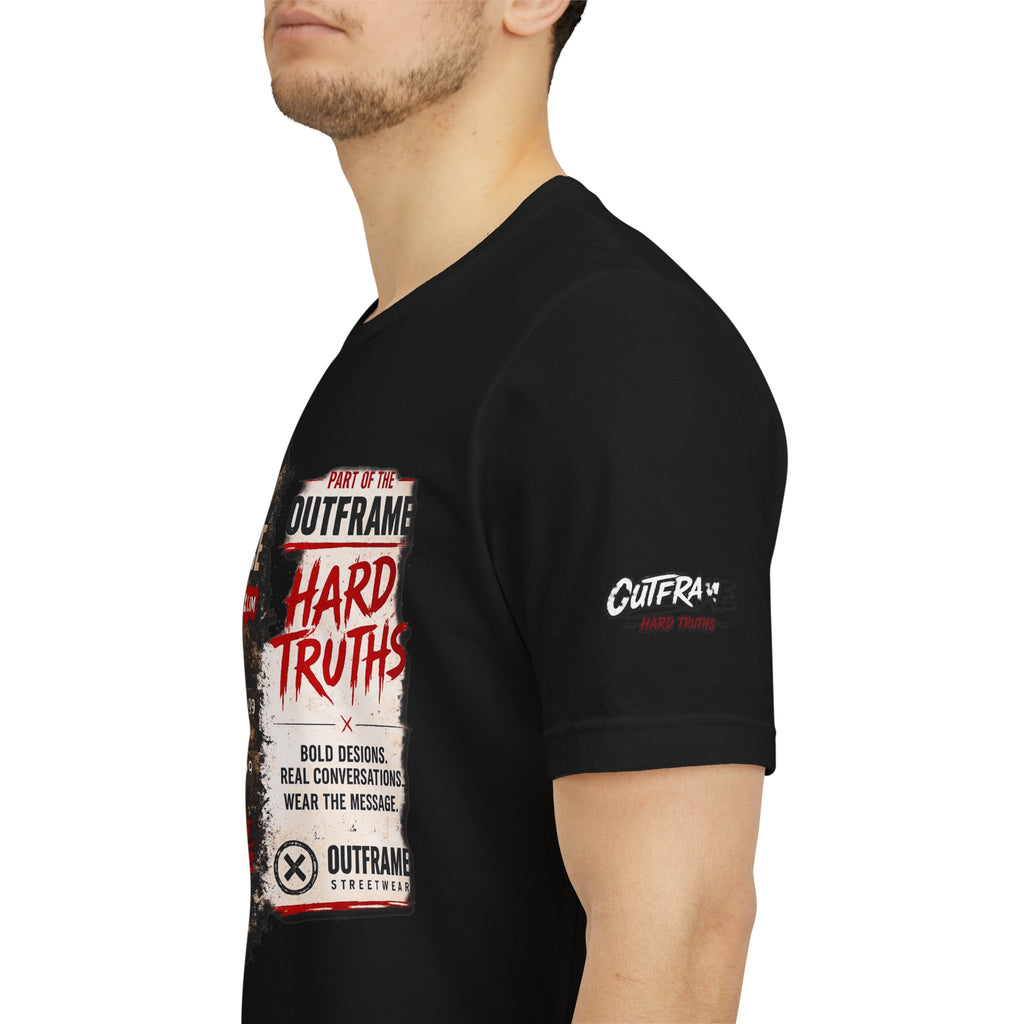 Fake Confidence – OUTFRAME Hard Truths Editorial Graphic T-Shirt