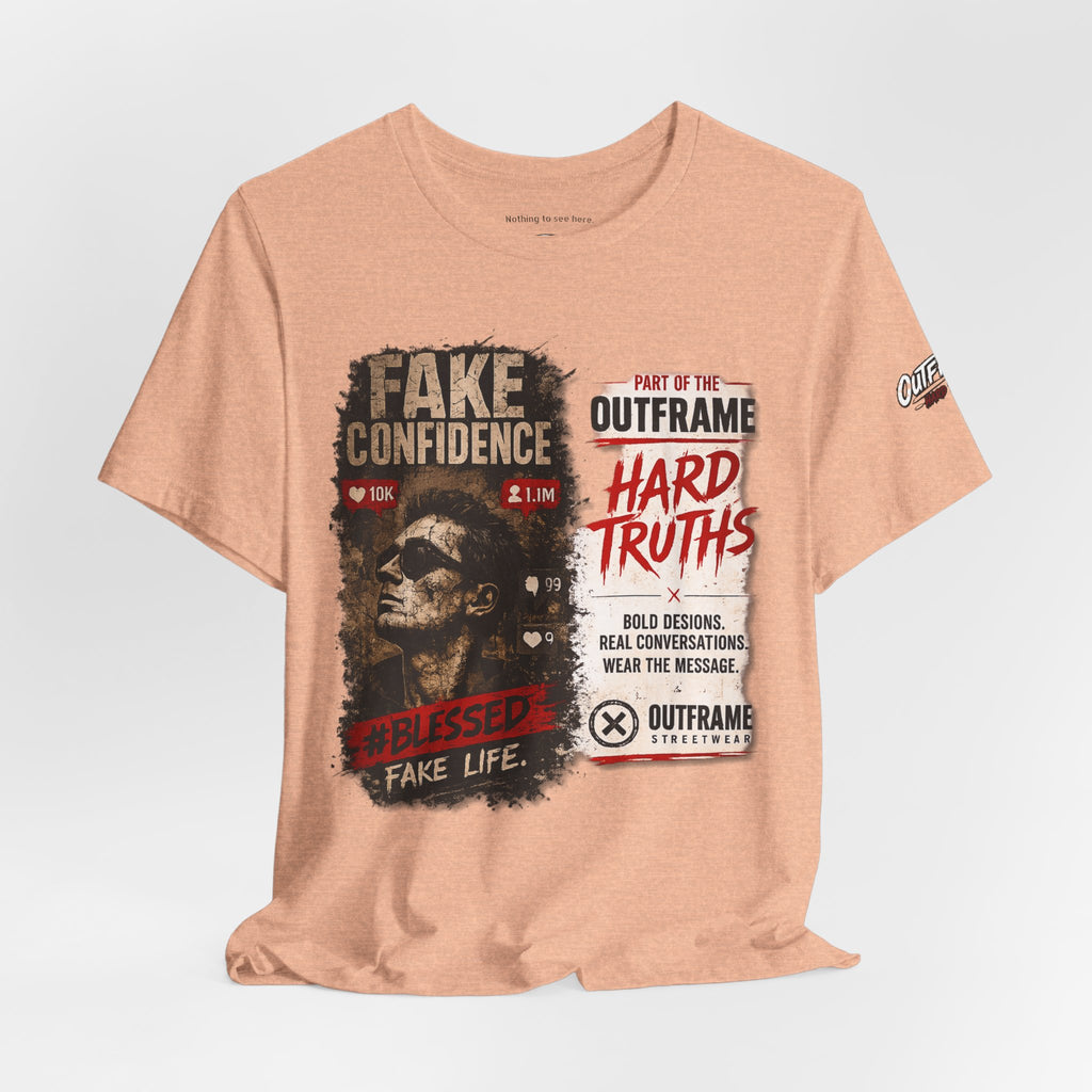 Fake Confidence – OUTFRAME Hard Truths Editorial Graphic T-Shirt