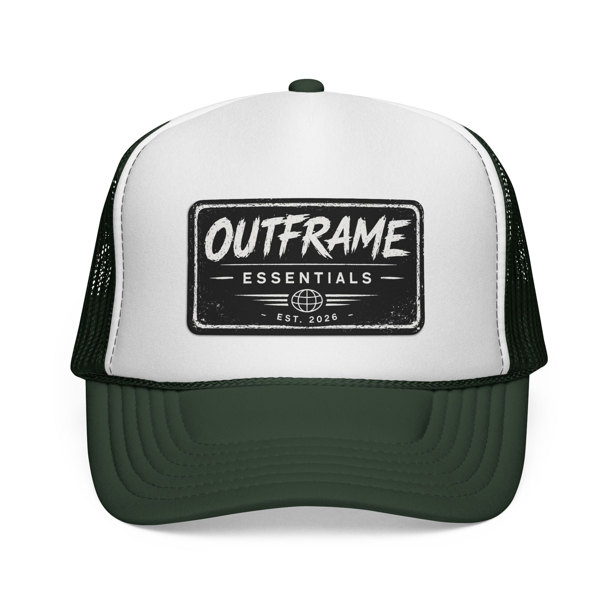 OUTFRAME Essentials – Premium Brush Logo Trucker Cap