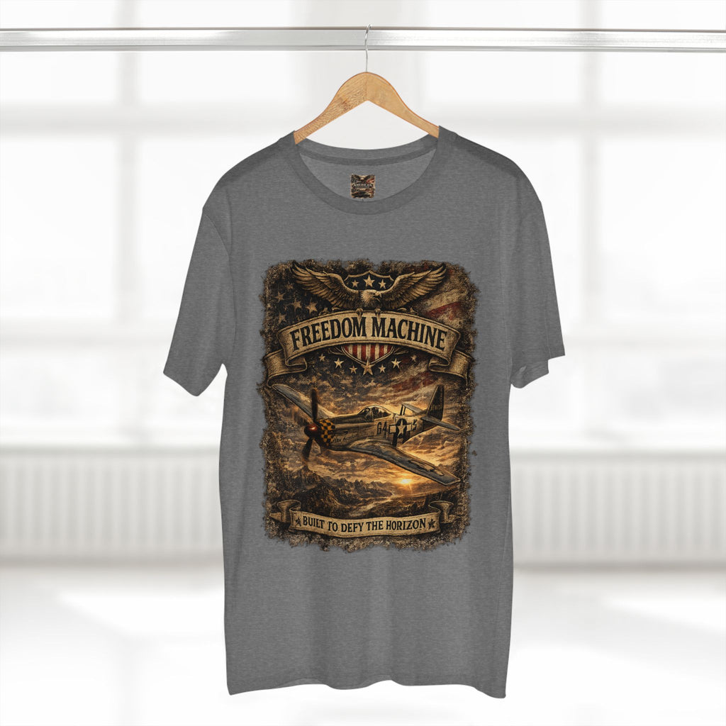 Freedom Machine – Vintage P-51 Mustang Aviation Graphic T-Shirt | American Collection