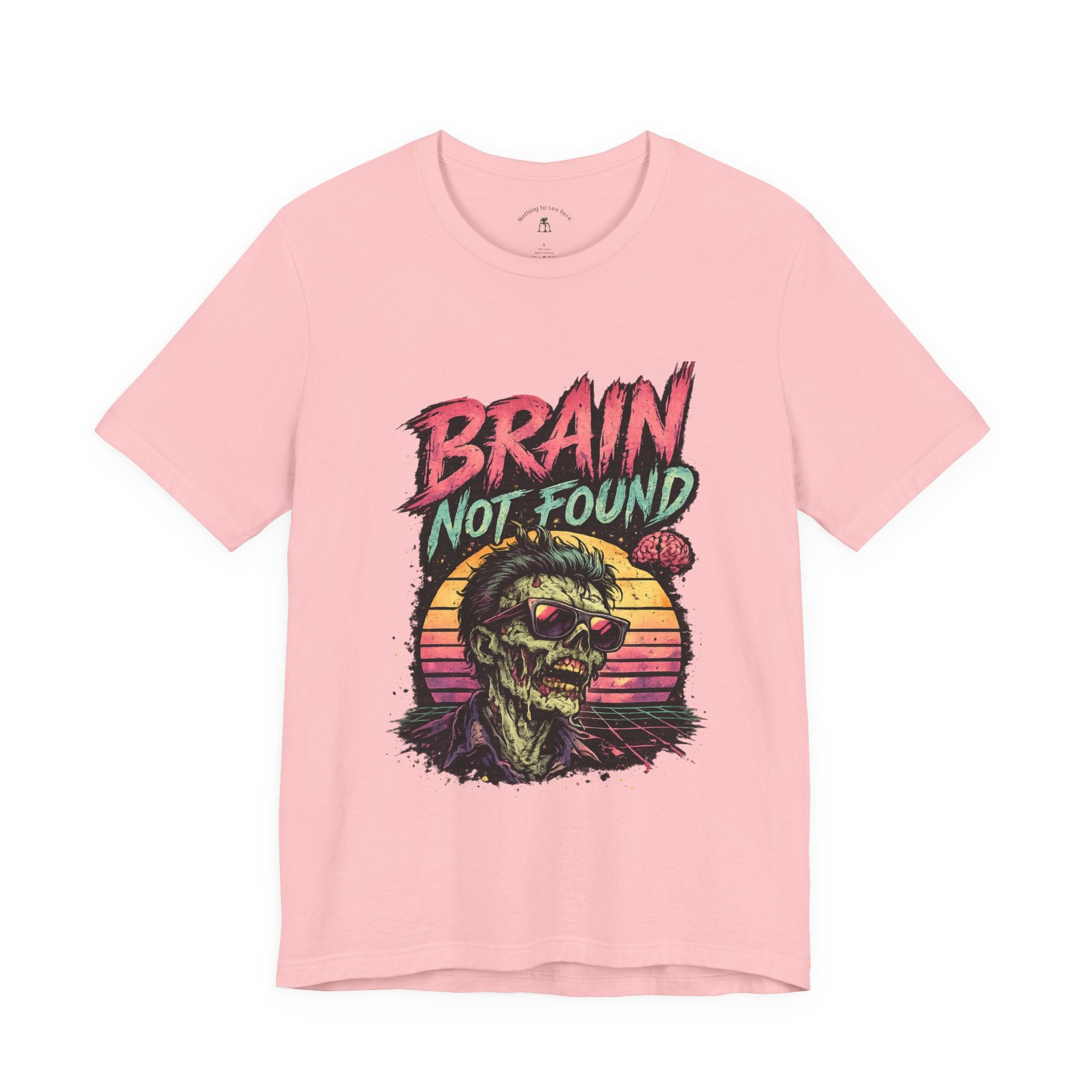 Brain Not Found – Please Restart Humanity Retro Zombie T-Shirt