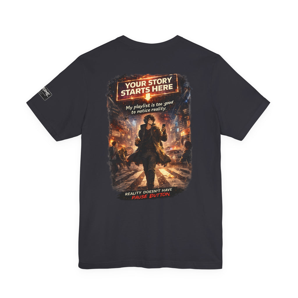 Main Character Graphic Tee — "Your Story Starts Here" Anime Streetwear