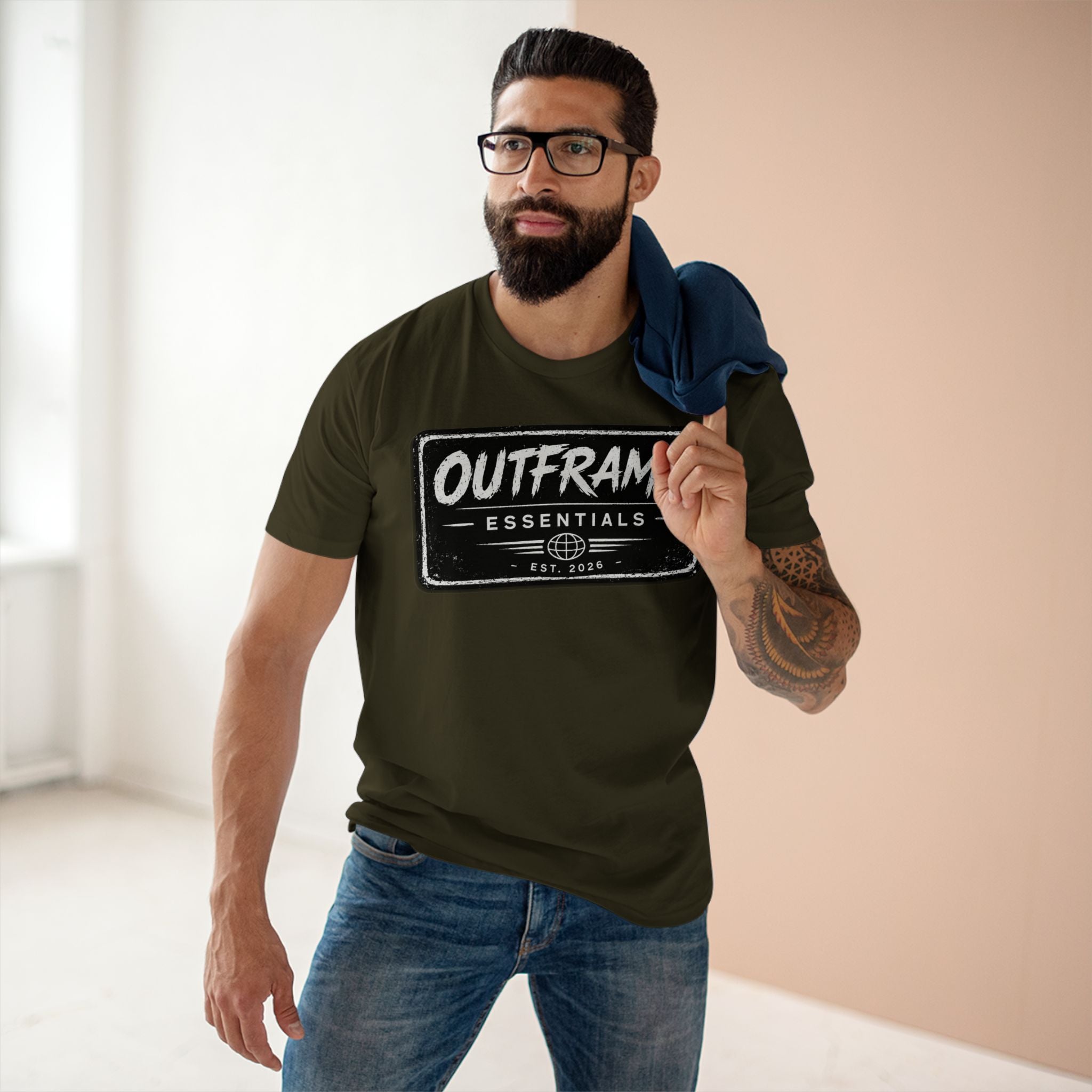 OUTFRAME® Essentials Logo T-Shirt | Premium Minimalist Streetwear | Signature Collection