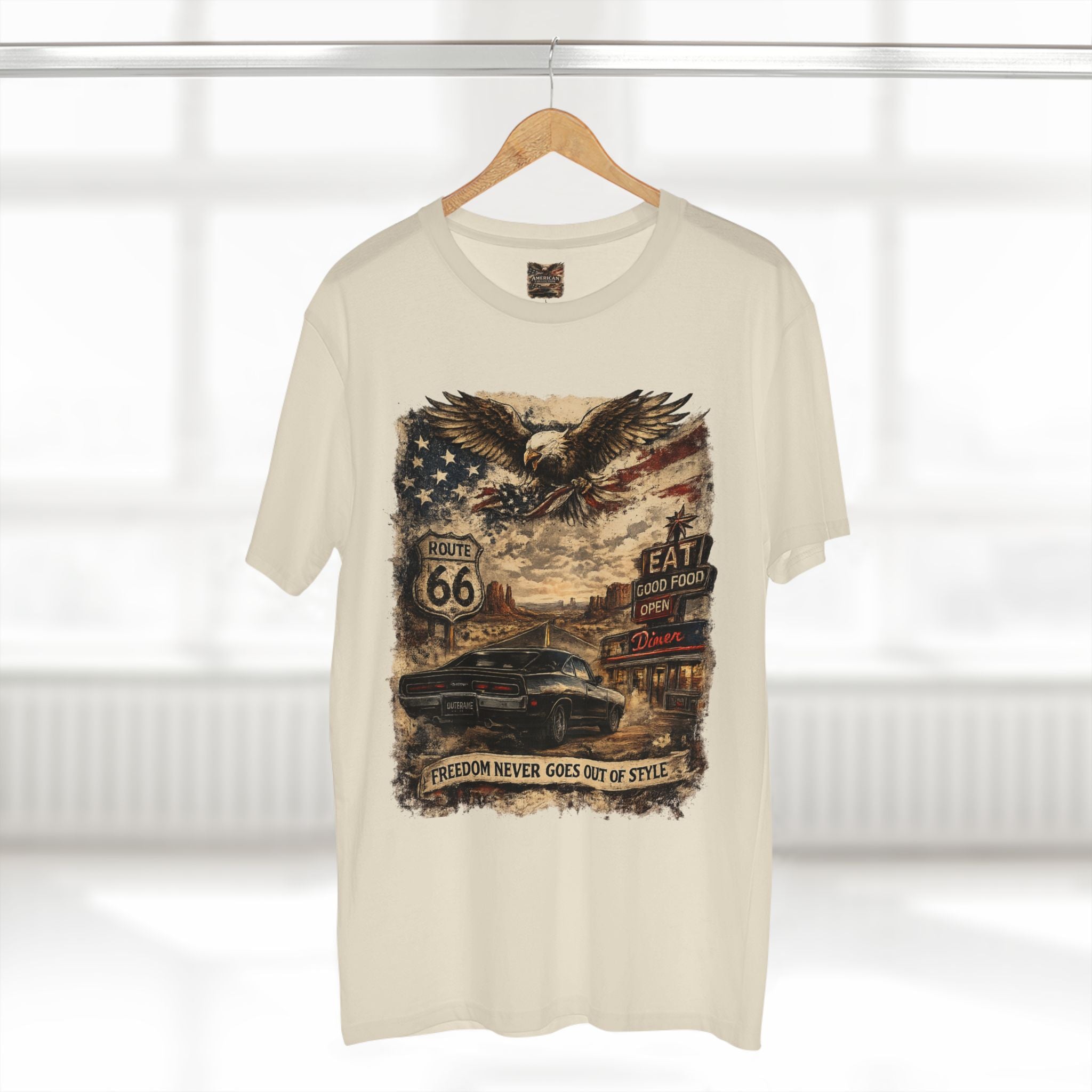 Freedom Never Goes Out of Style – Vintage American Muscle Car T-Shirt