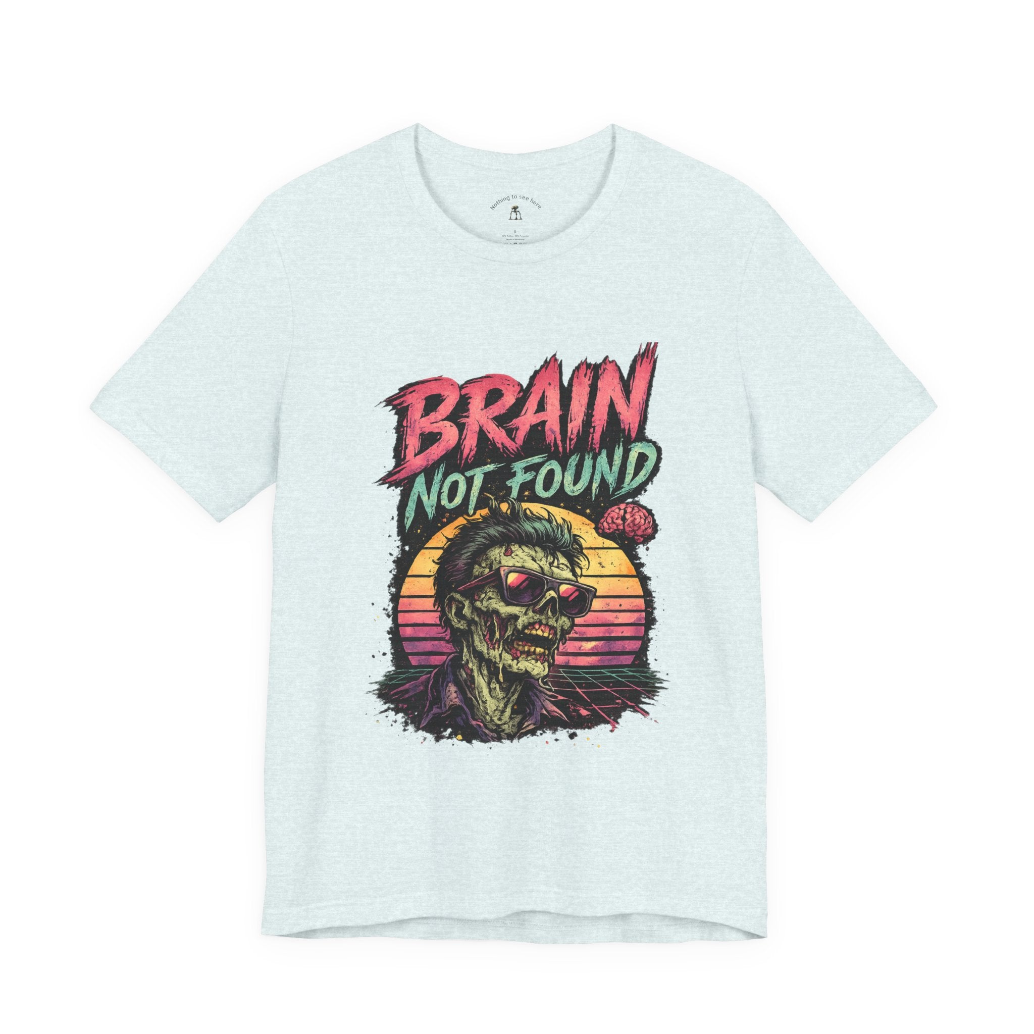 Brain Not Found – Please Restart Humanity Retro Zombie T-Shirt