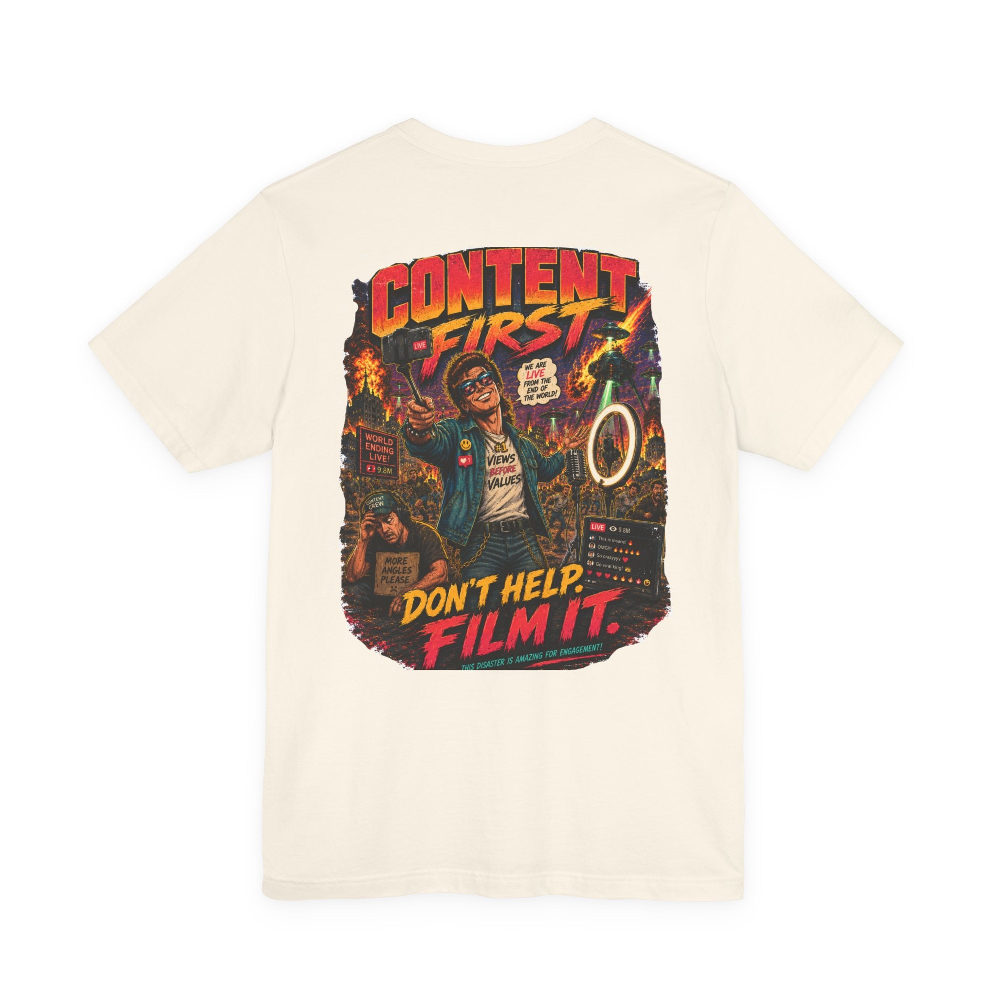 Content First Retro Apocalypse T-Shirt | Don’t Help, Film It