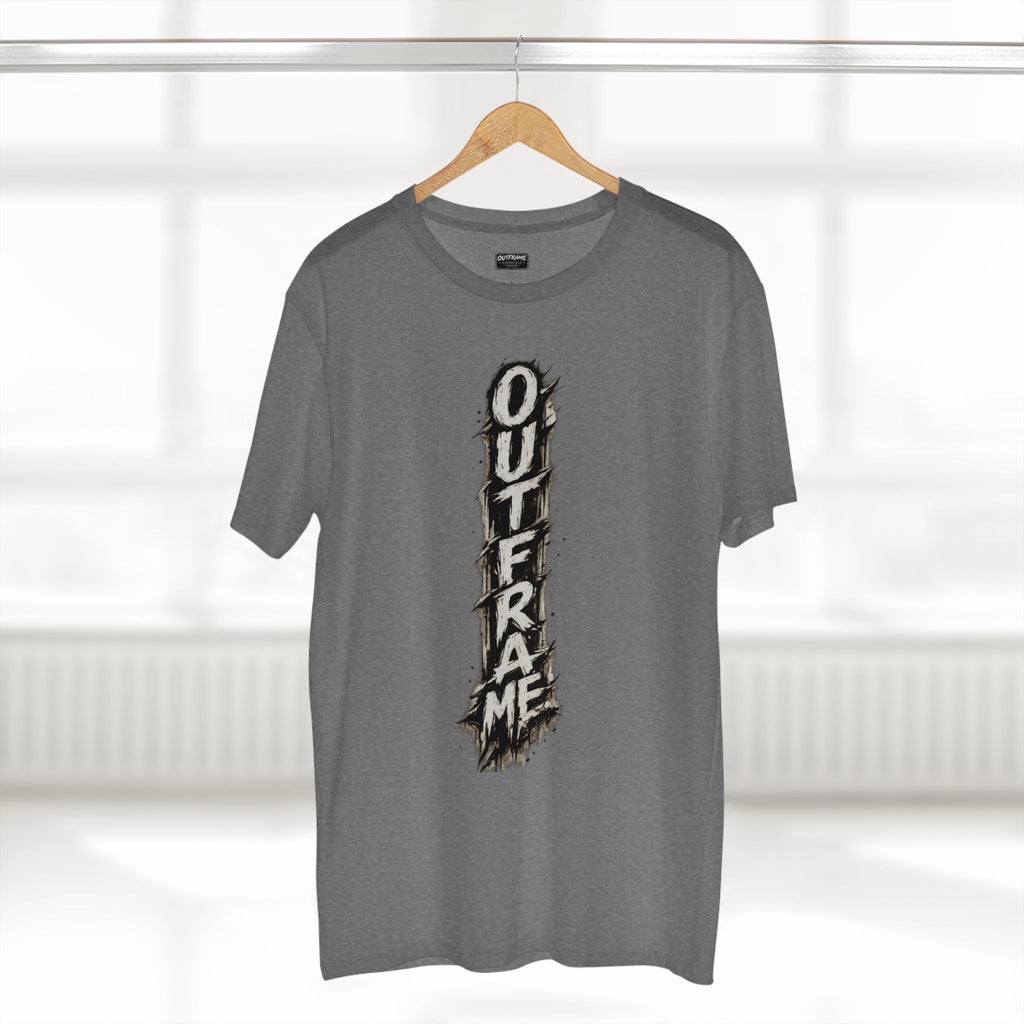 OUTFRAME Essentials – Vertical Brush Logo Premium Unisex T-Shirt