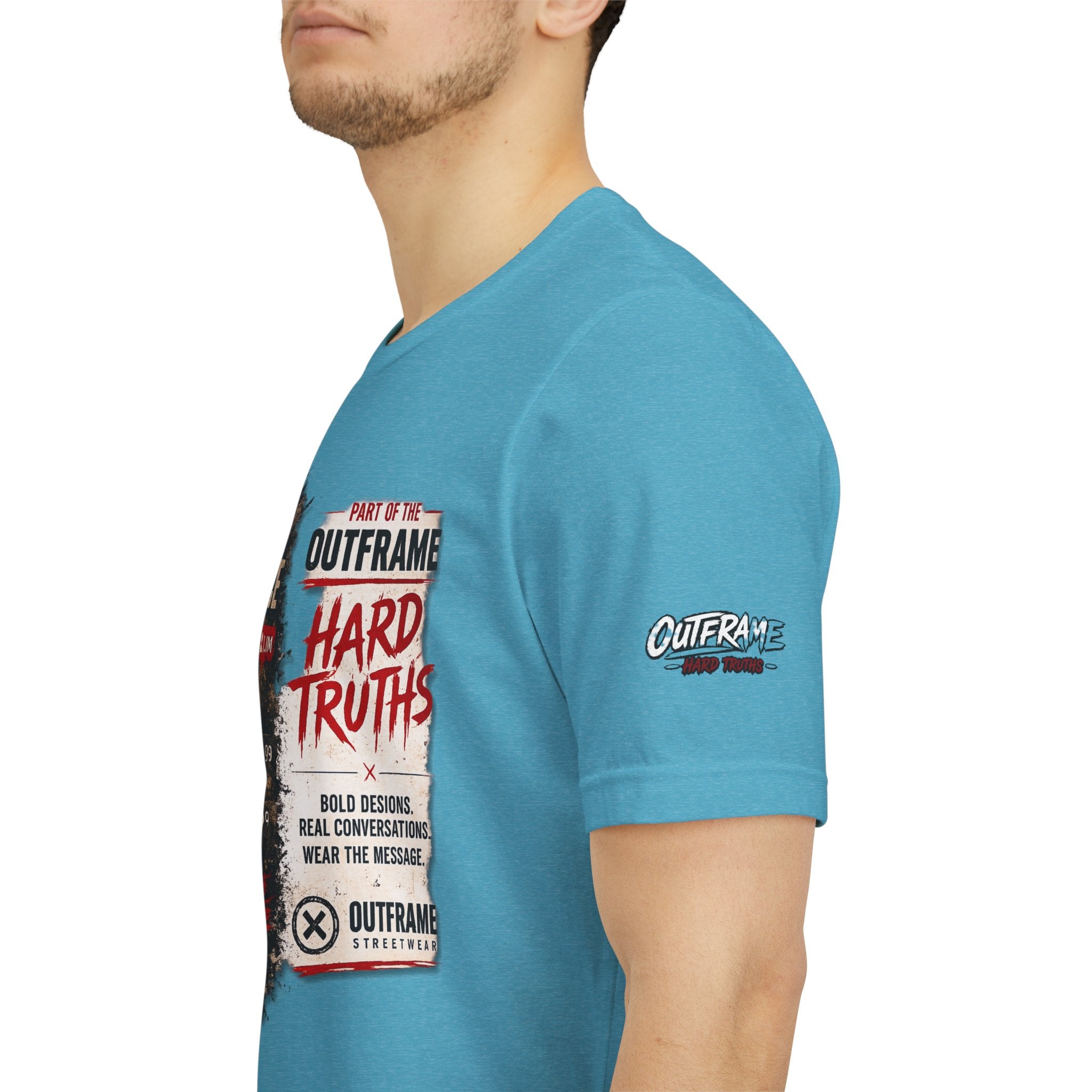 Fake Confidence – OUTFRAME Hard Truths Editorial Graphic T-Shirt