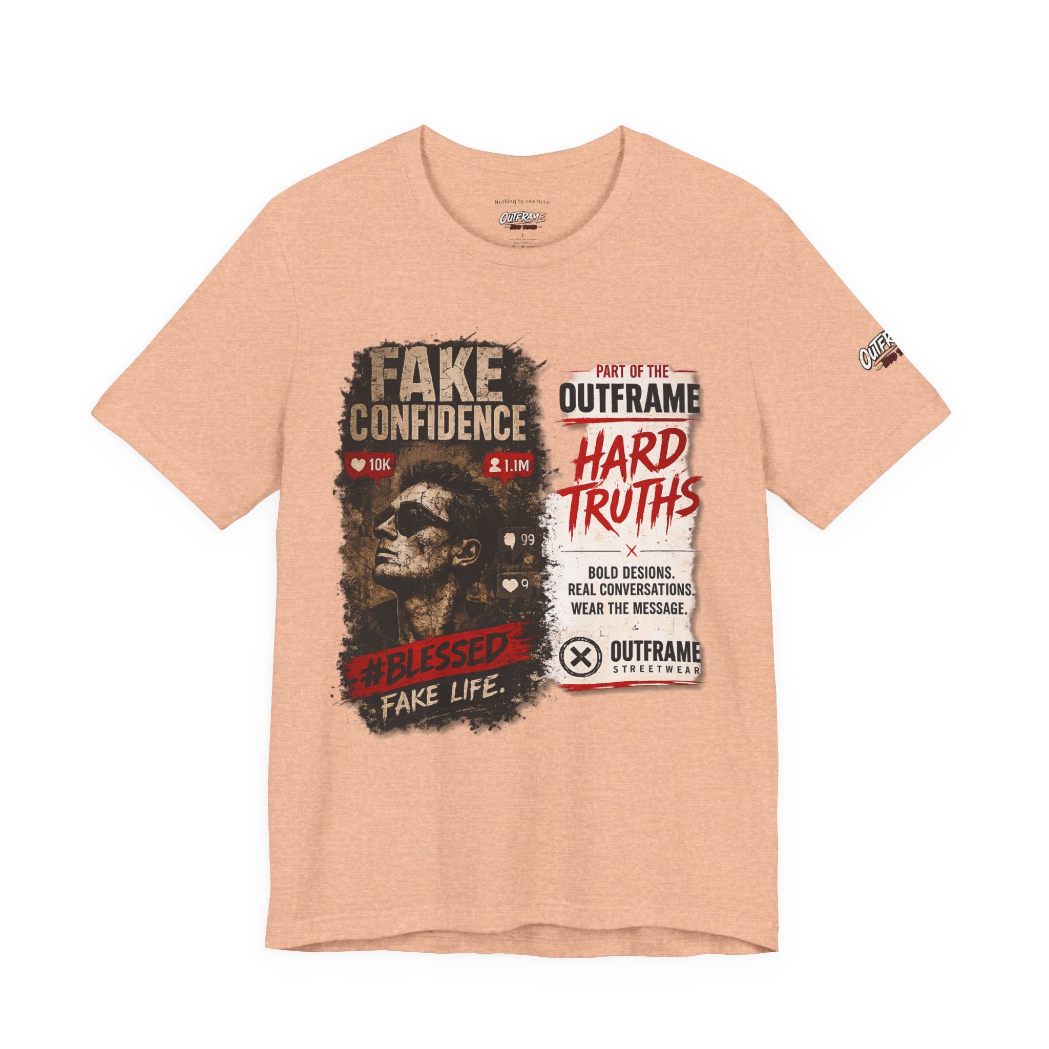 Fake Confidence – OUTFRAME Hard Truths Editorial Graphic T-Shirt
